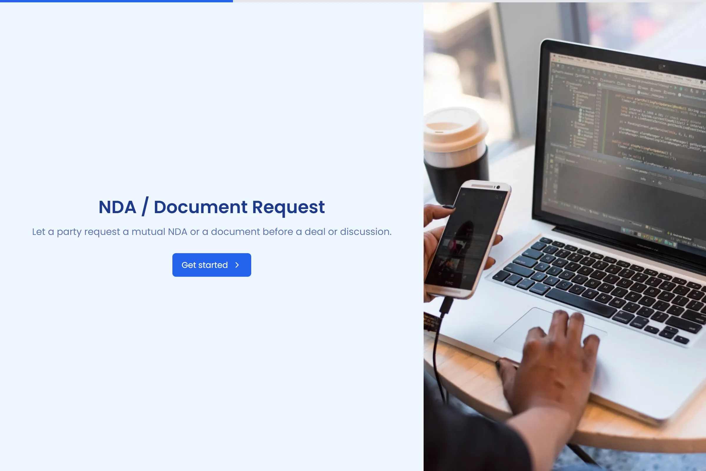 NDA / Document Request template preview