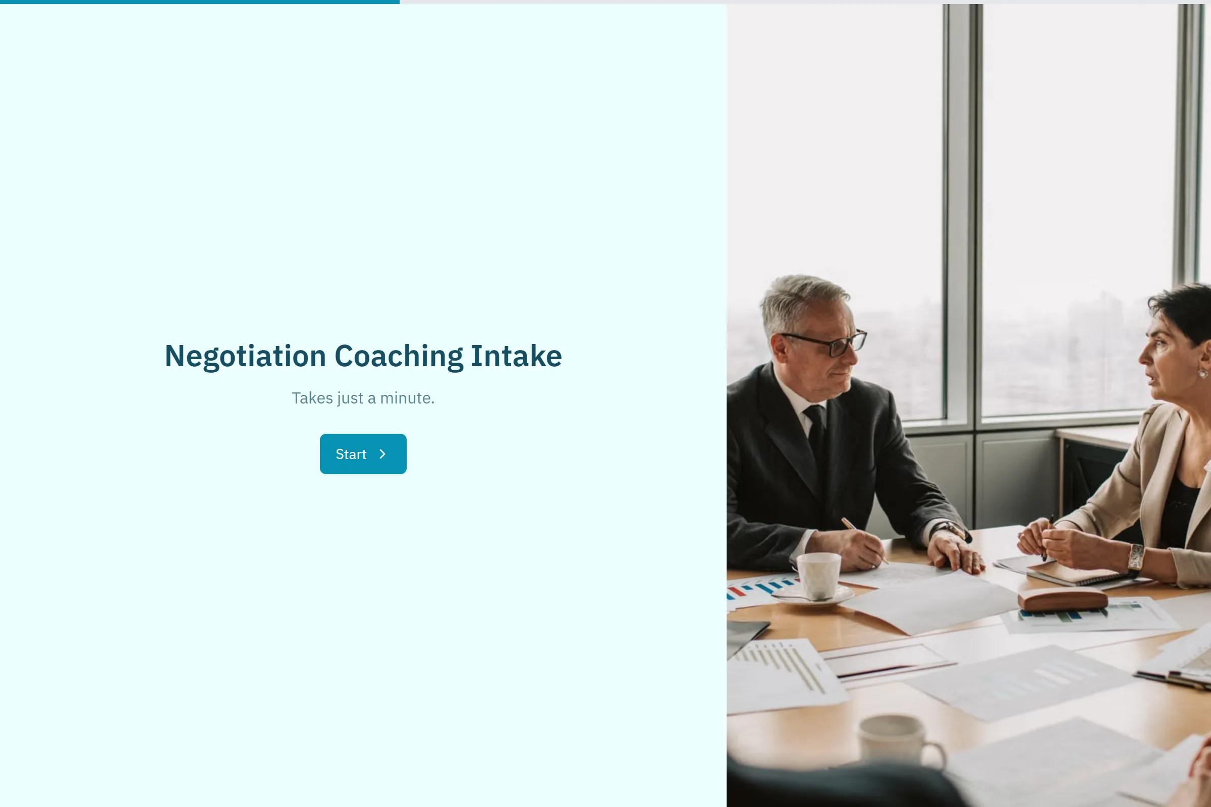 Negotiation Coaching Intake template preview