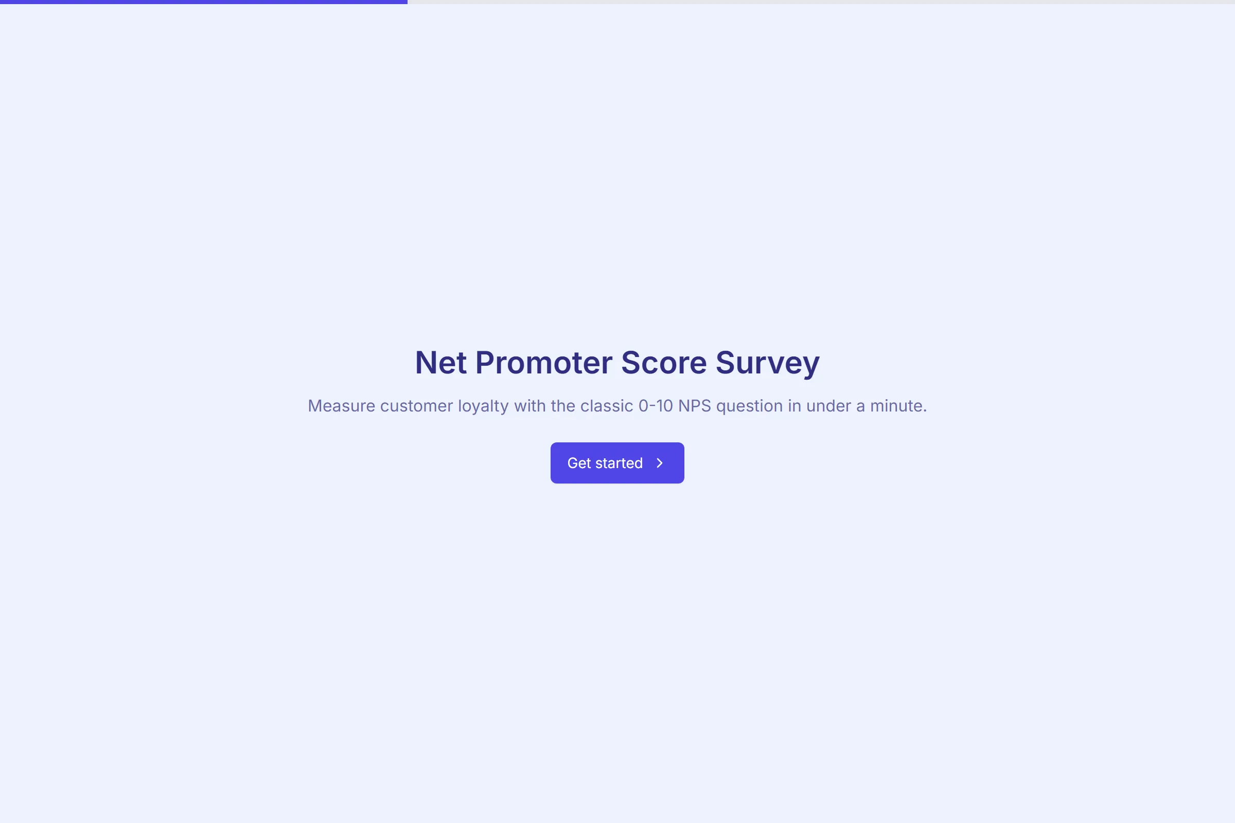 Net Promoter Score Survey template preview