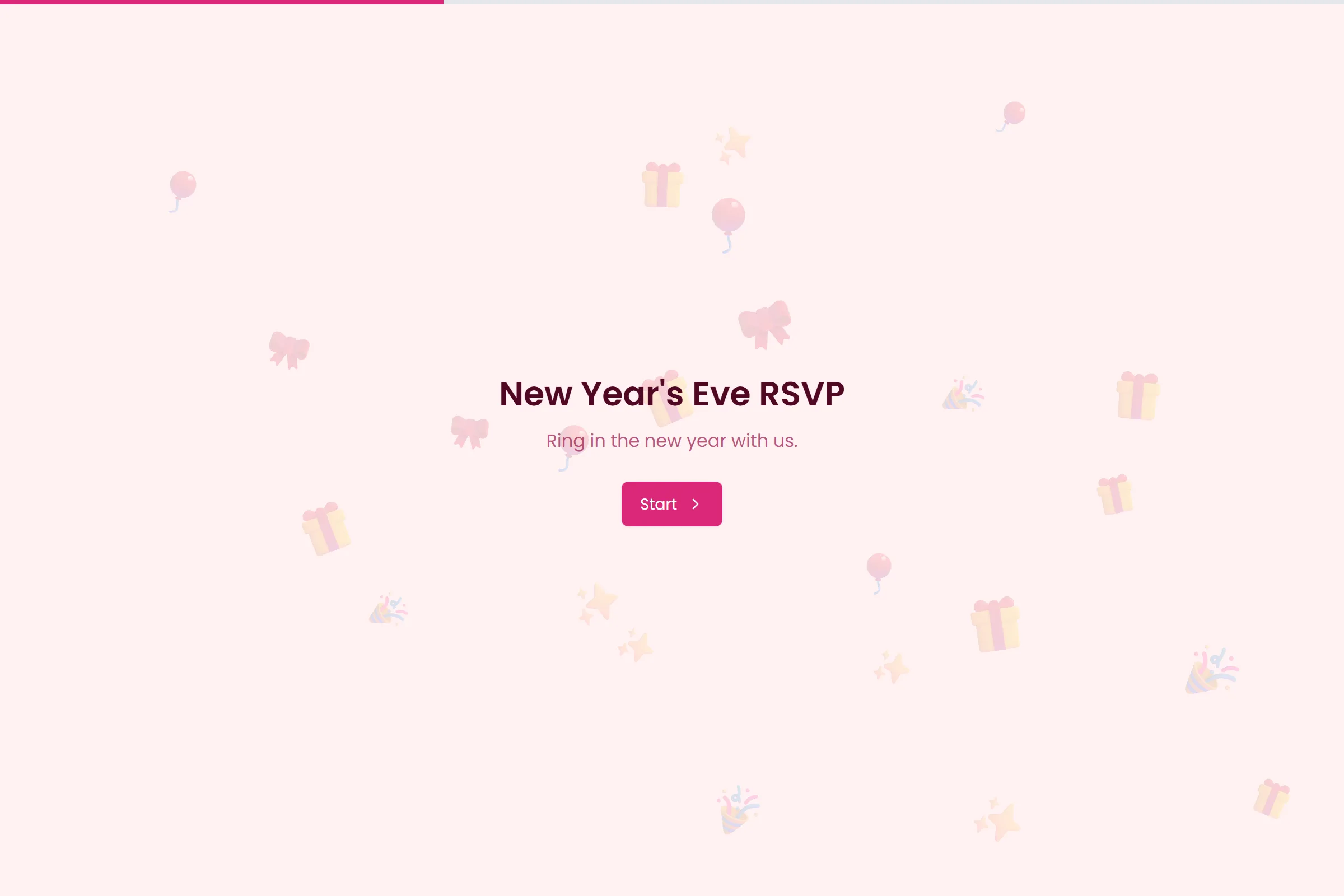 New Year's Eve RSVP template preview