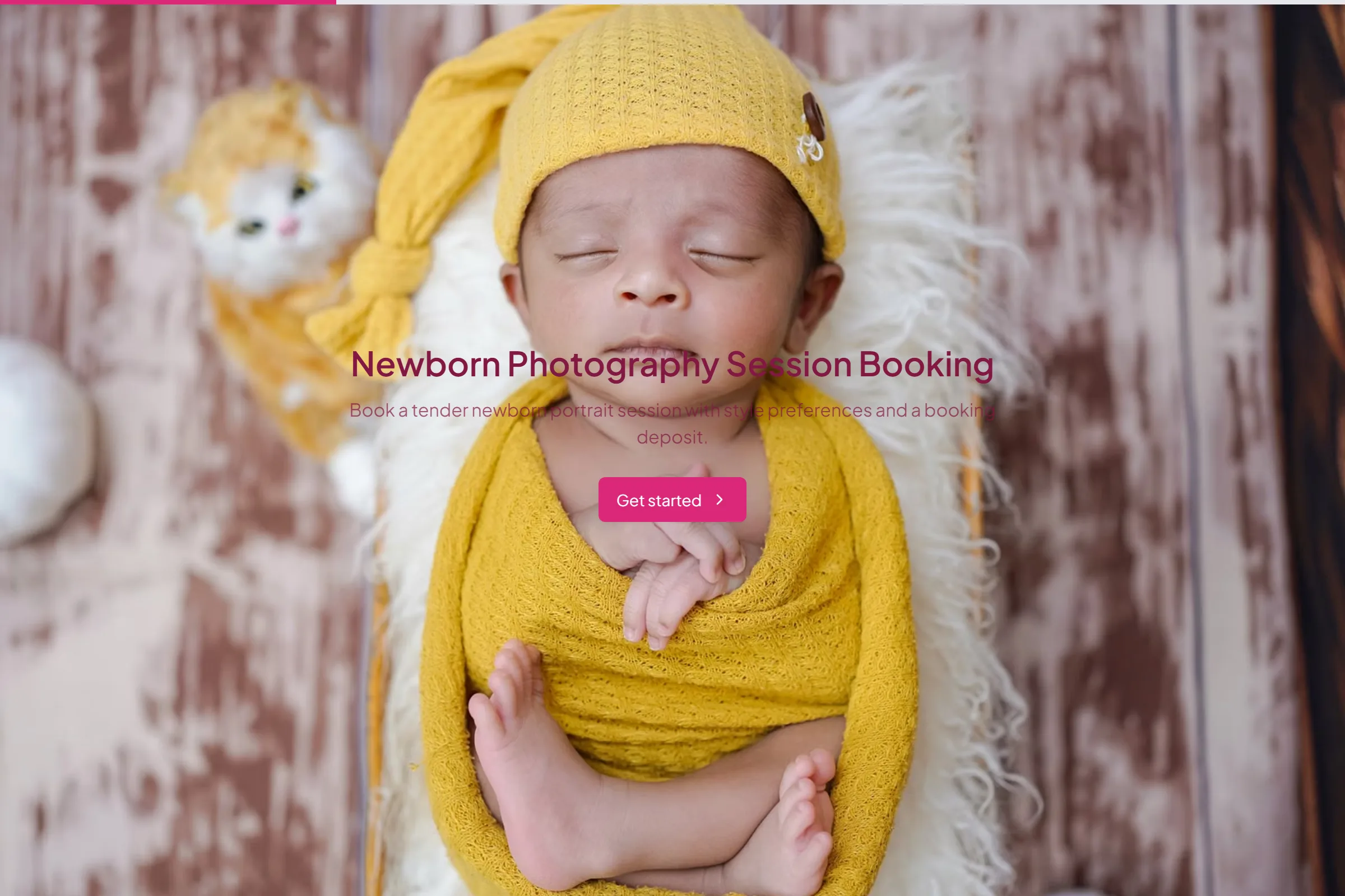 Newborn Photography Session Booking template preview