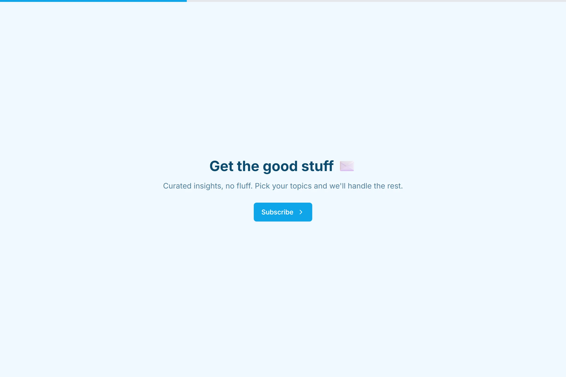 Newsletter Signup With Interests template preview