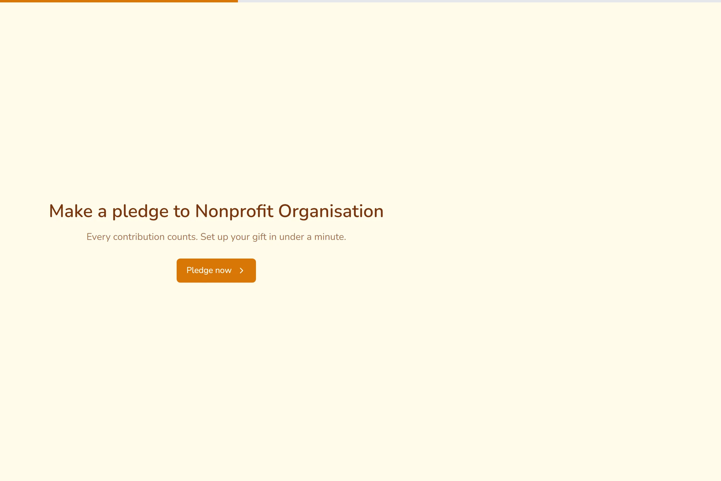 Nonprofit Organisation Donation Pledge template preview