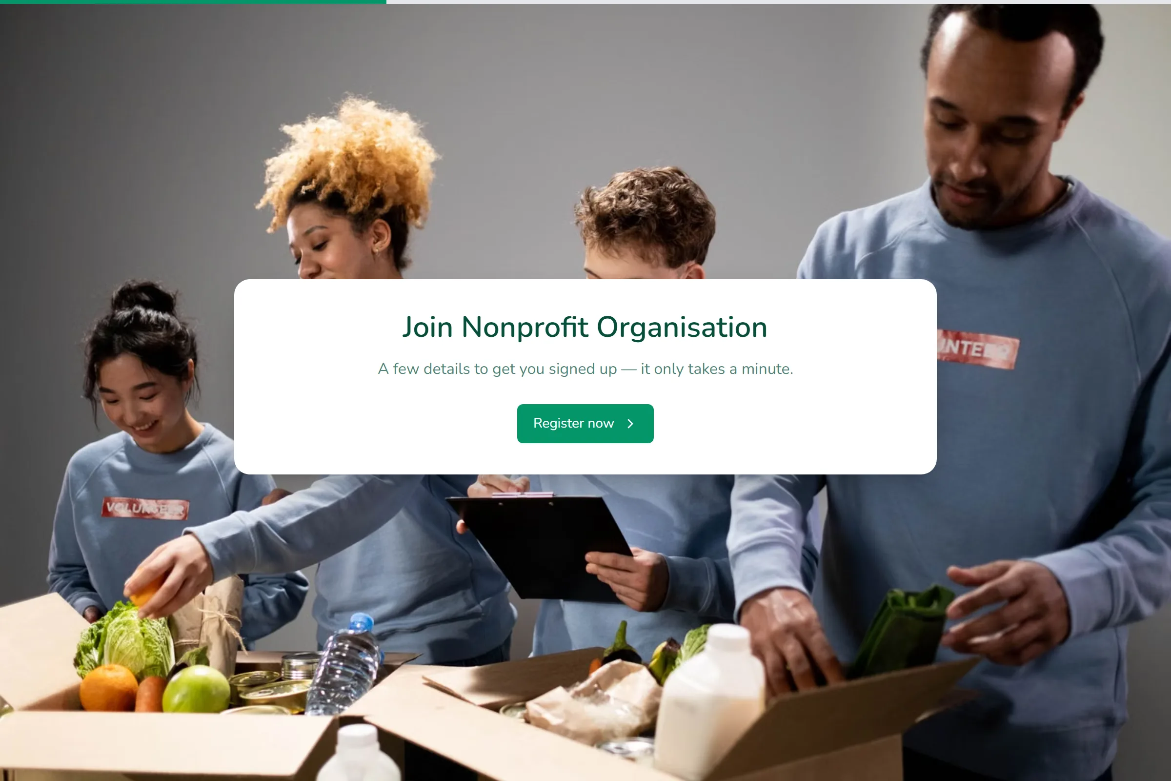 Nonprofit Organisation Volunteer Application template preview