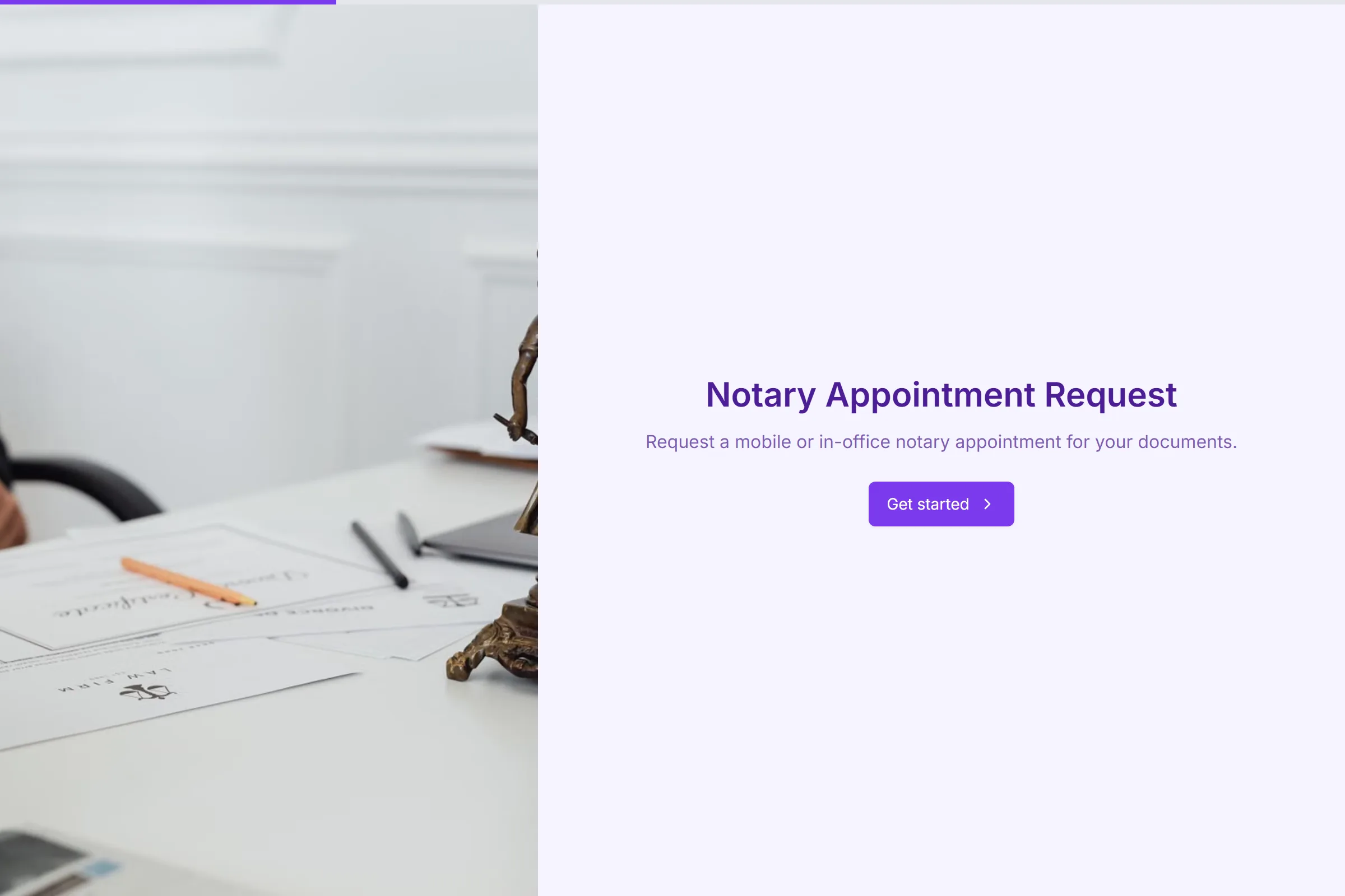 Notary Appointment Request template preview