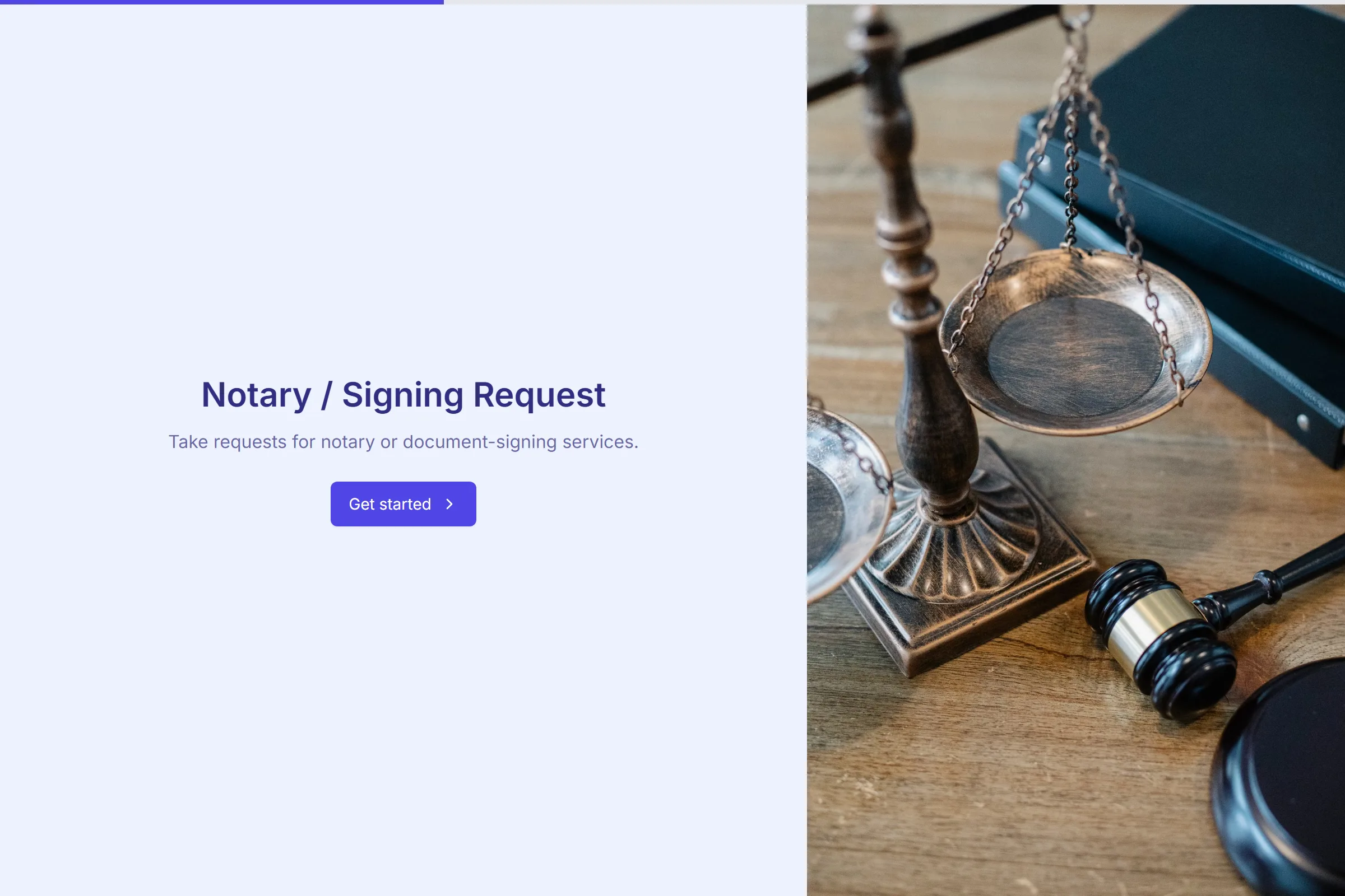 Notary / Signing Request template preview