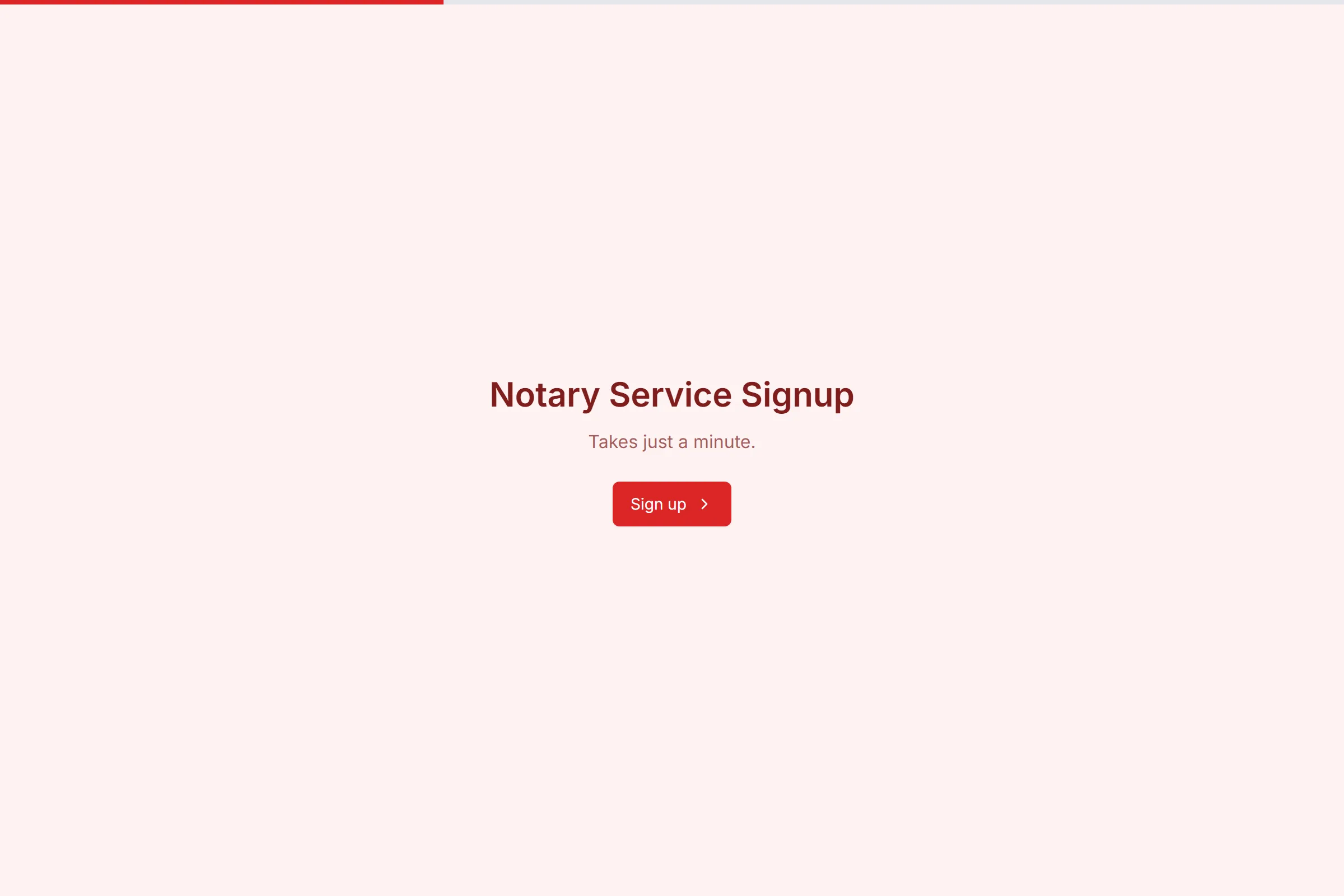 Notary Service Signup template preview