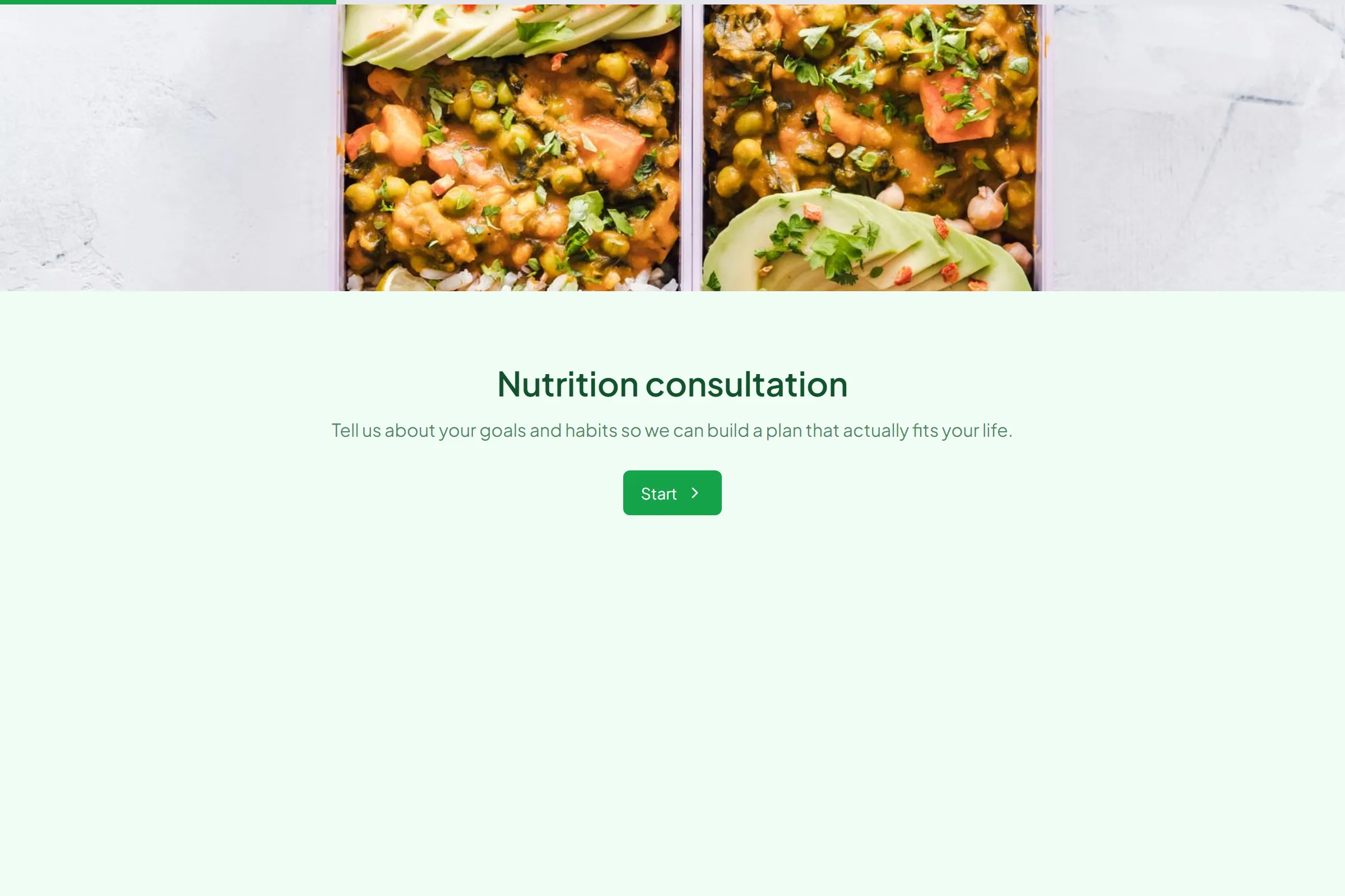Nutrition Consultation Intake template preview