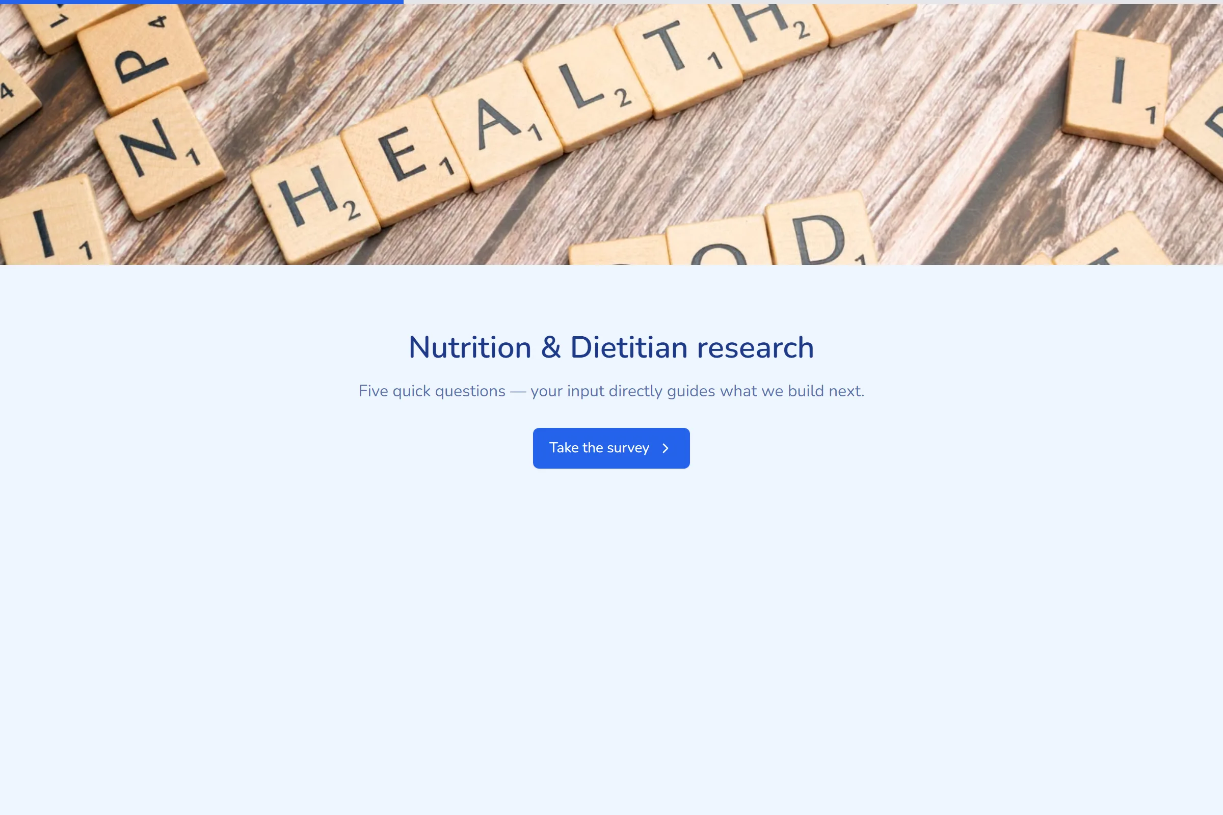 Nutrition & Dietitian Market Research Survey template preview