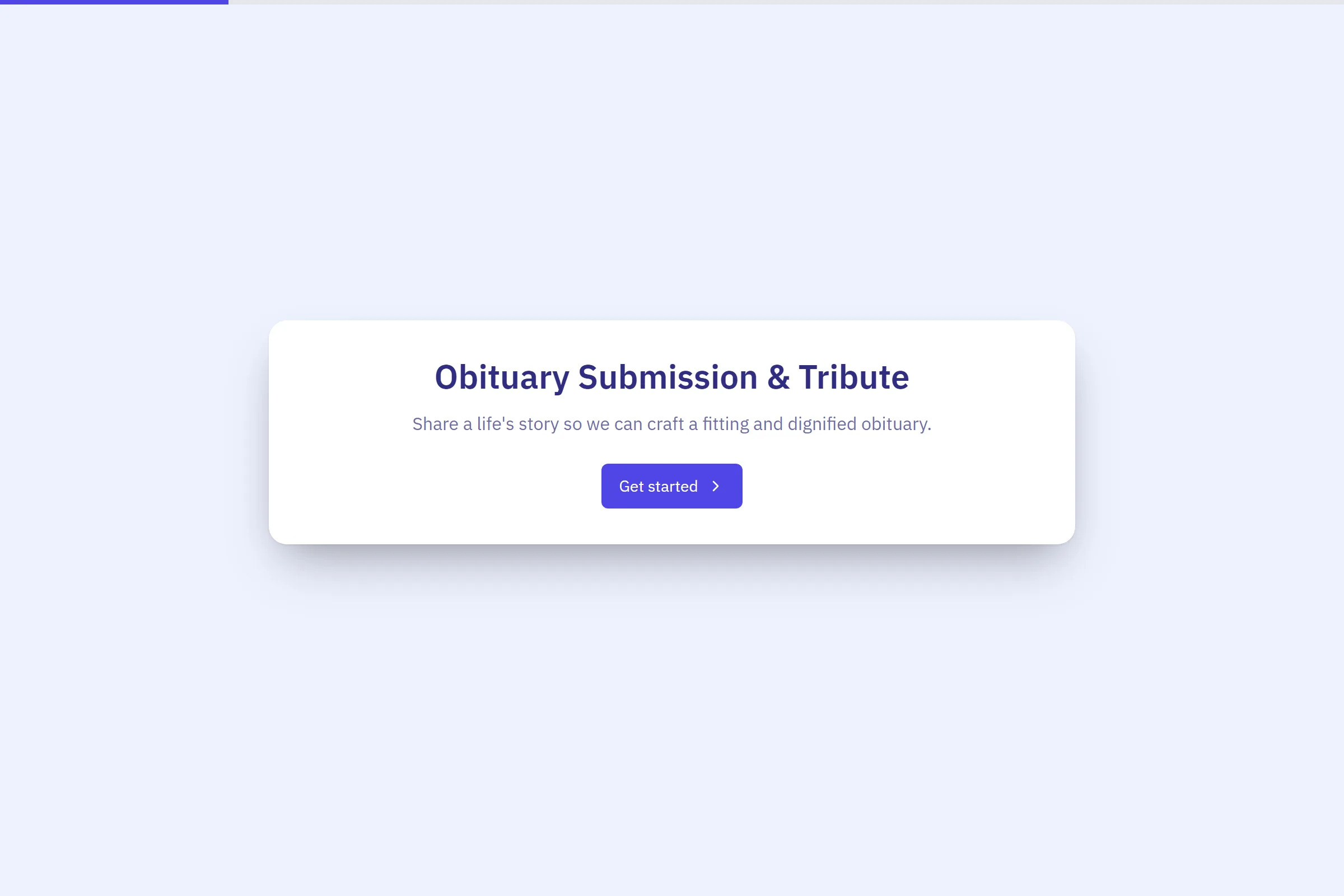 Obituary Submission & Tribute template preview