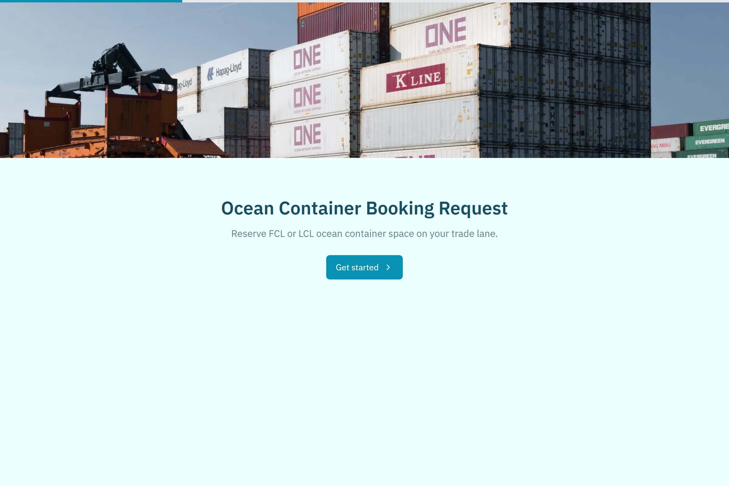 Ocean Container Booking Request template preview