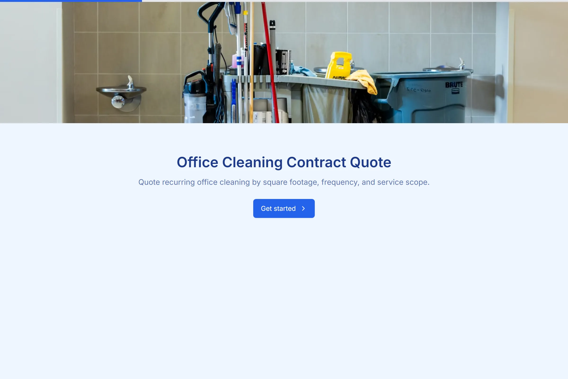 Office Cleaning Contract Quote template preview