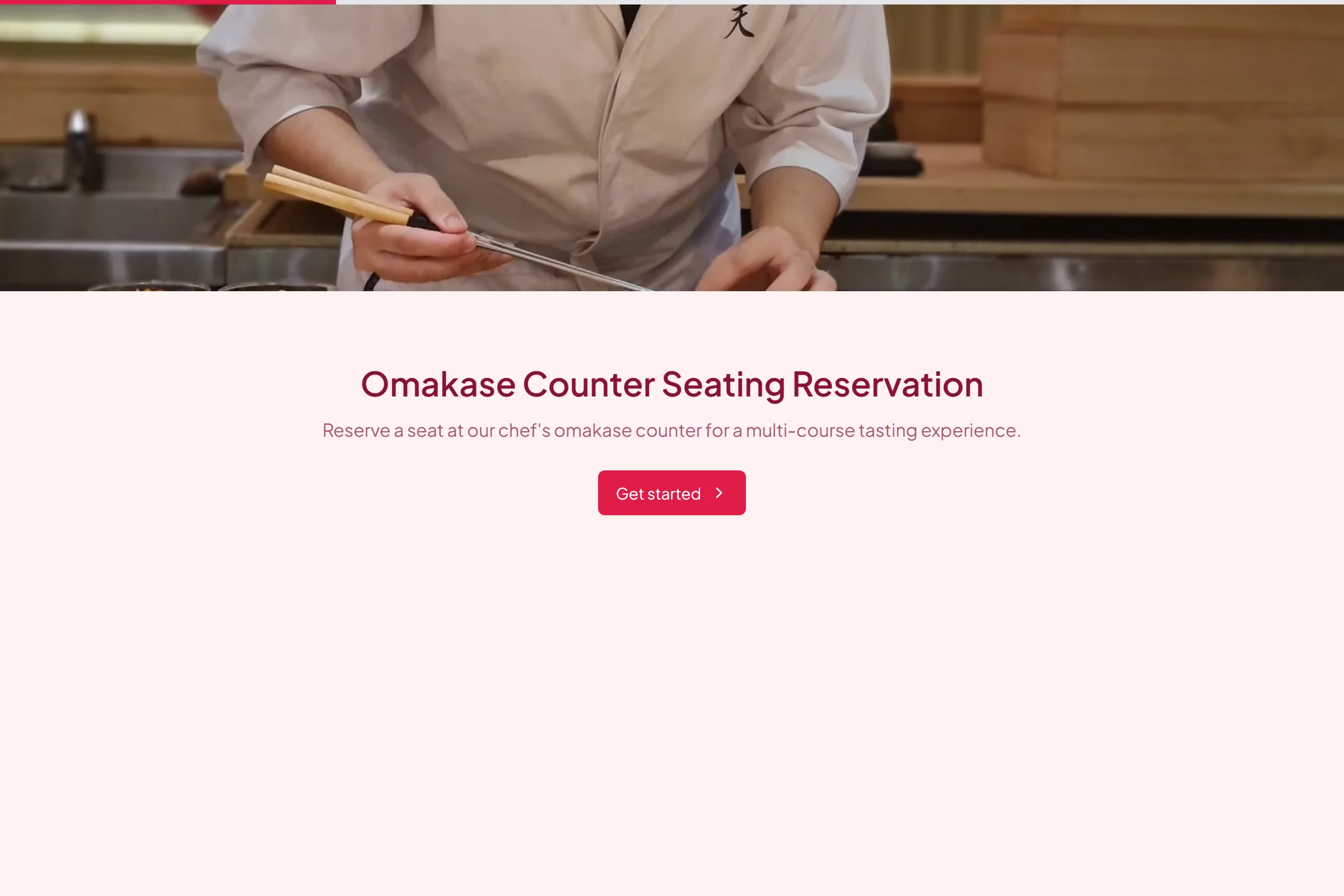 Omakase Counter Seating Reservation template preview