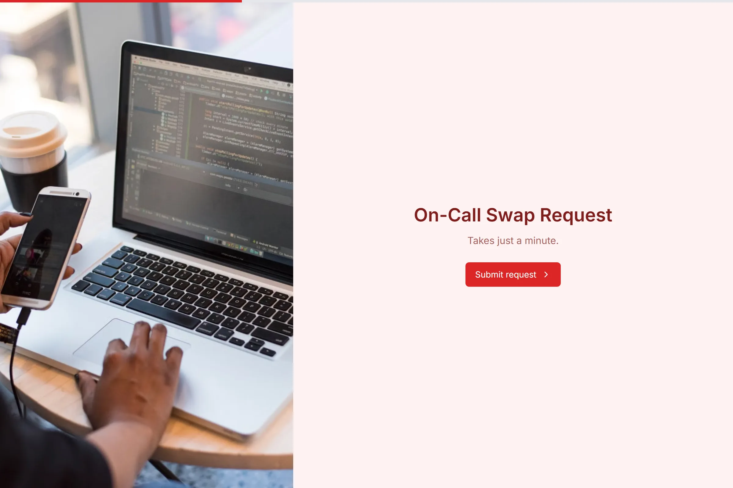 On-Call Swap Request template preview