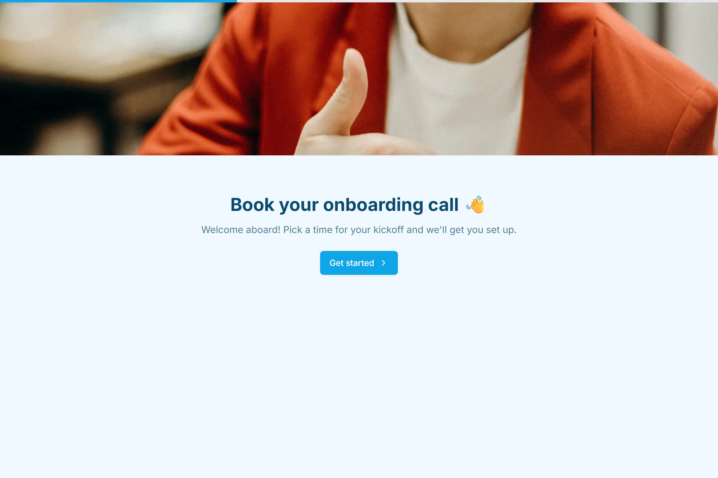 Onboarding Call Booking template preview