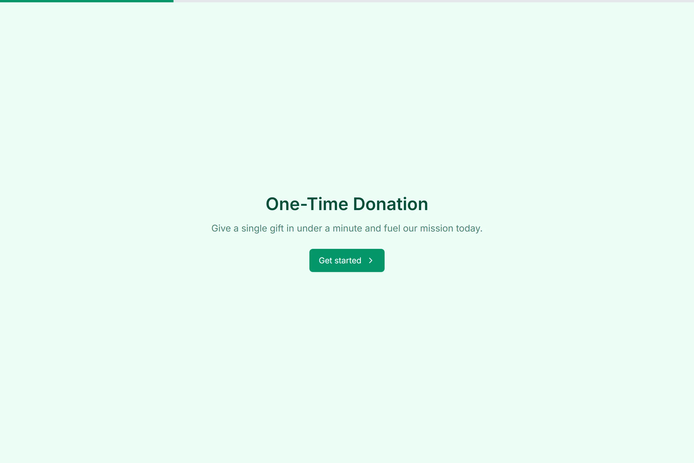 One-Time Donation template preview