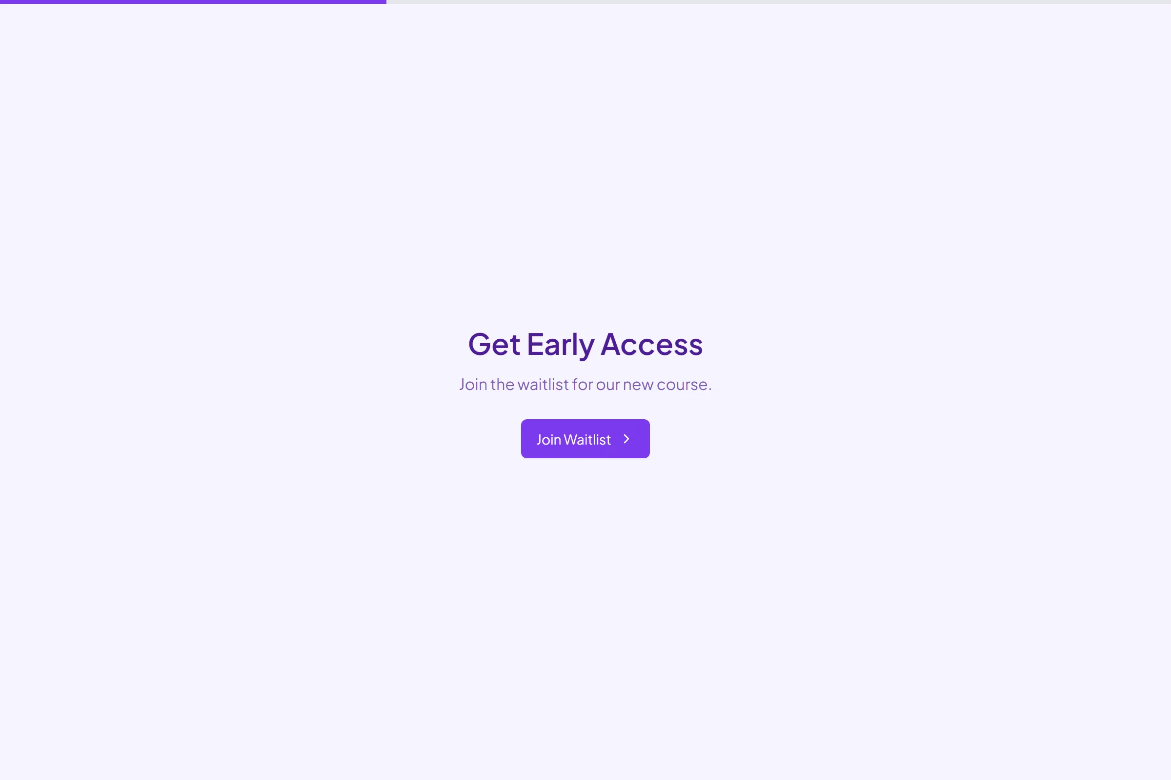 Online Course Early-Access Waitlist template preview