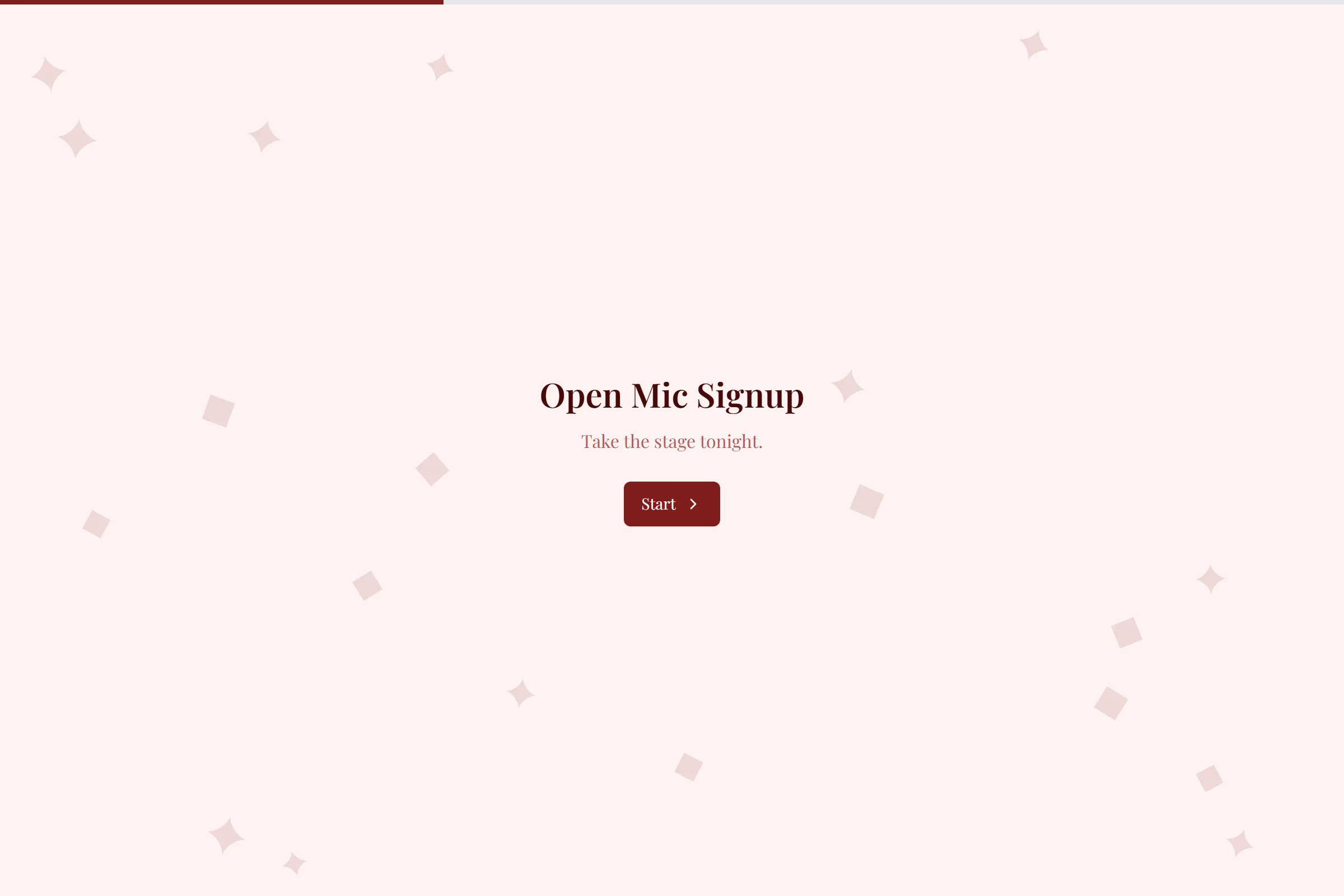 Open Mic Signup template preview