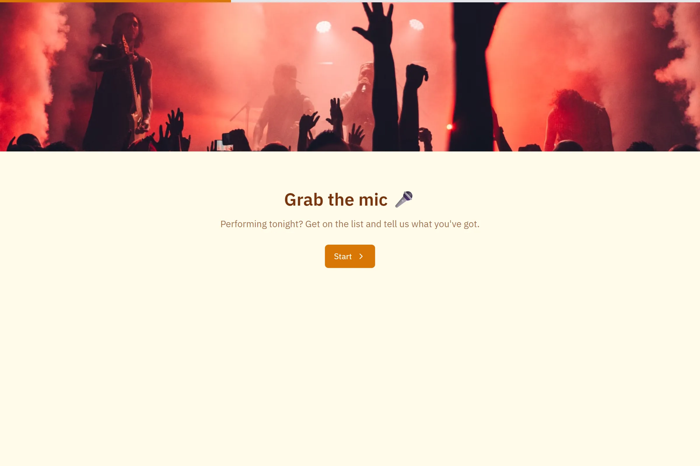 Open Mic Signup template preview