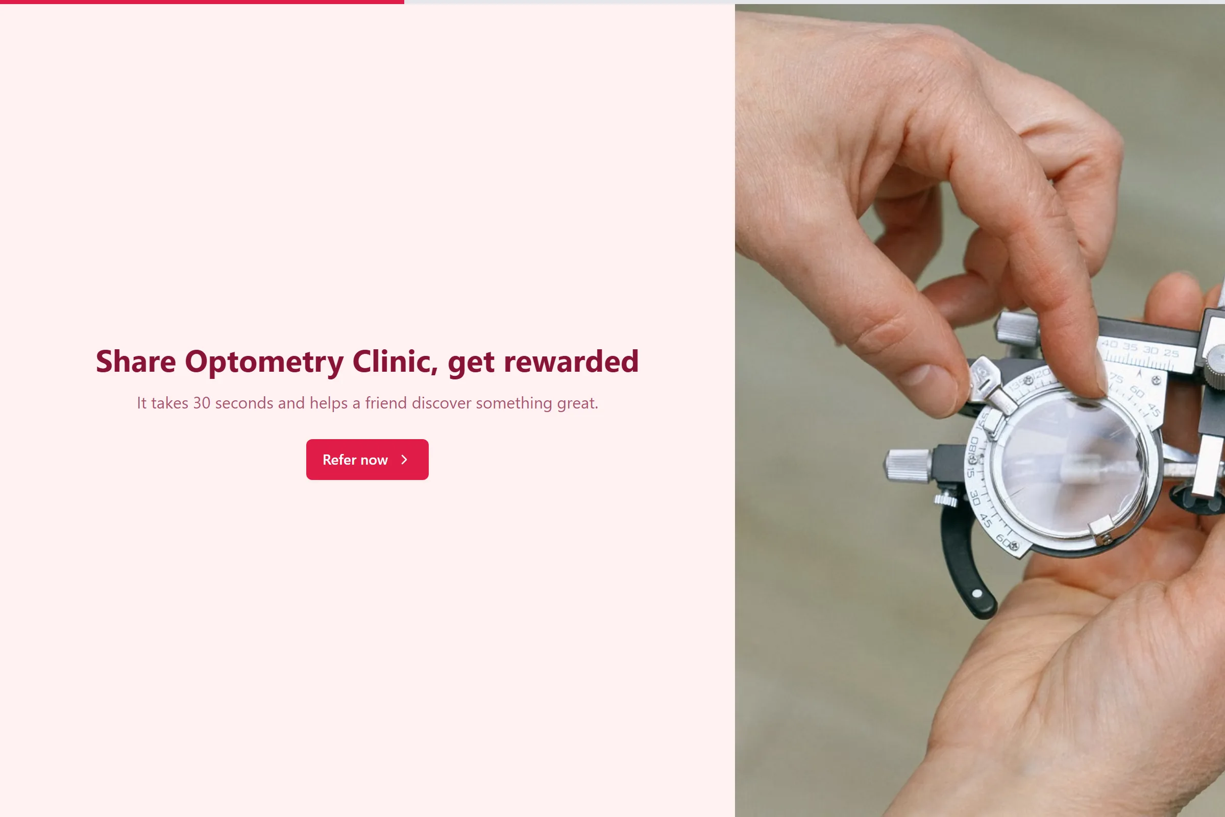 Optometry Clinic Referral Form template preview