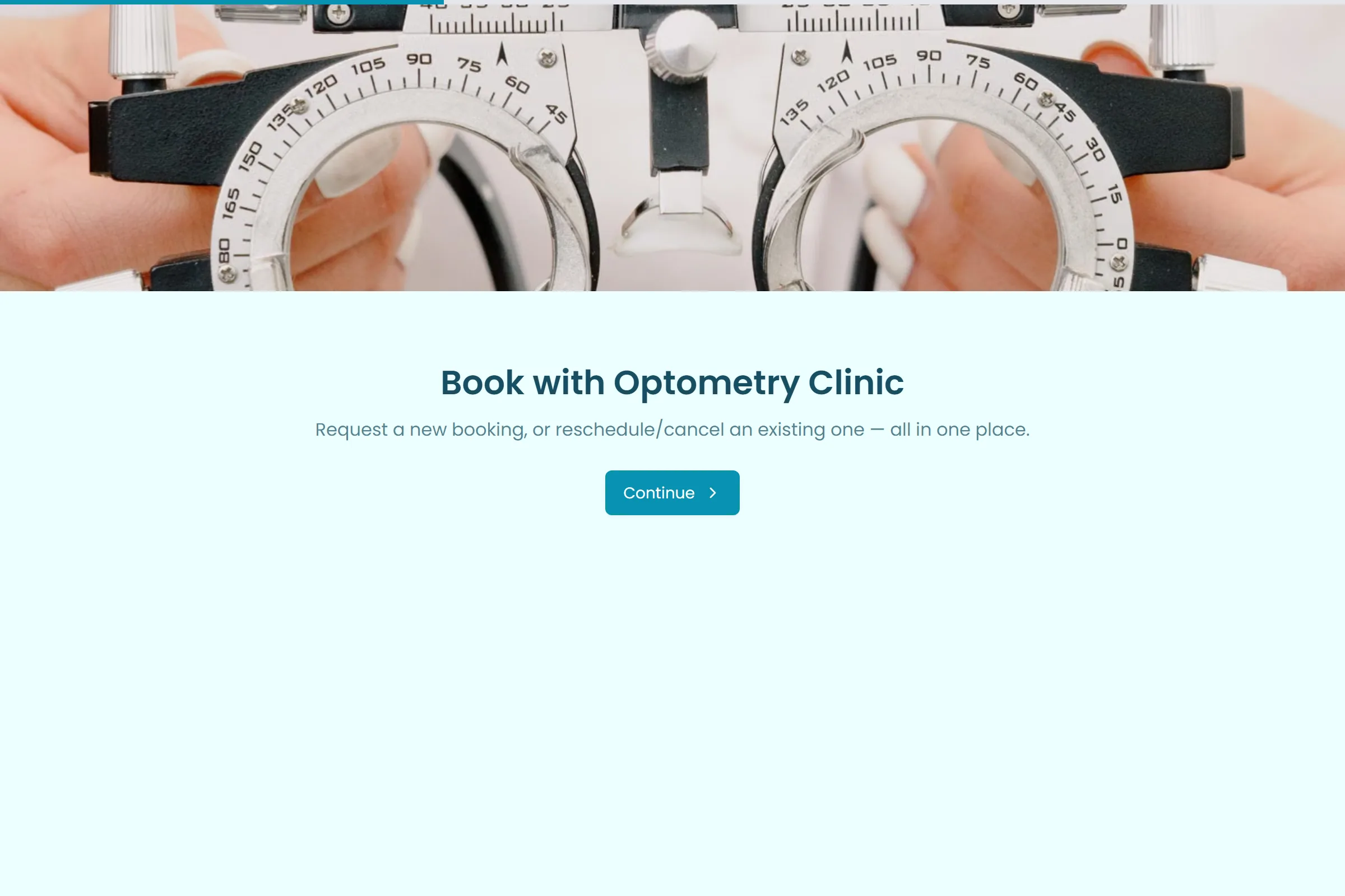 Optometry Clinic Reschedule / Cancel Request template preview