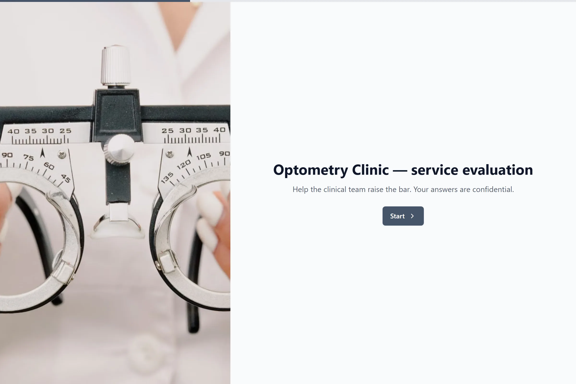Optometry Clinic Service Evaluation template preview