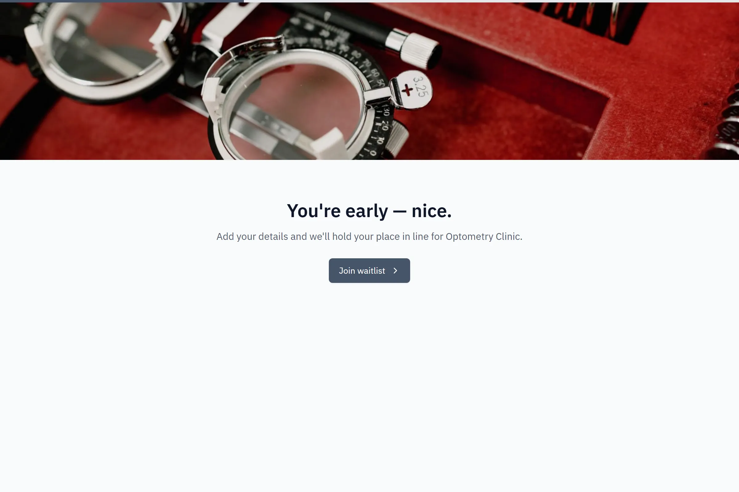 Optometry Clinic Waitlist template preview