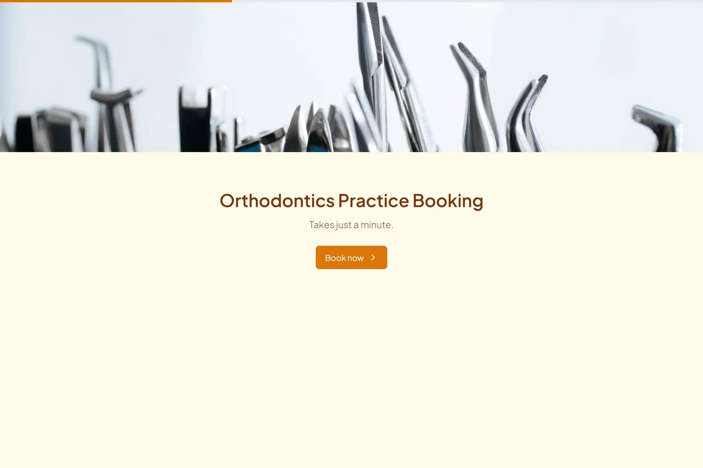 Orthodontics Practice Booking template preview