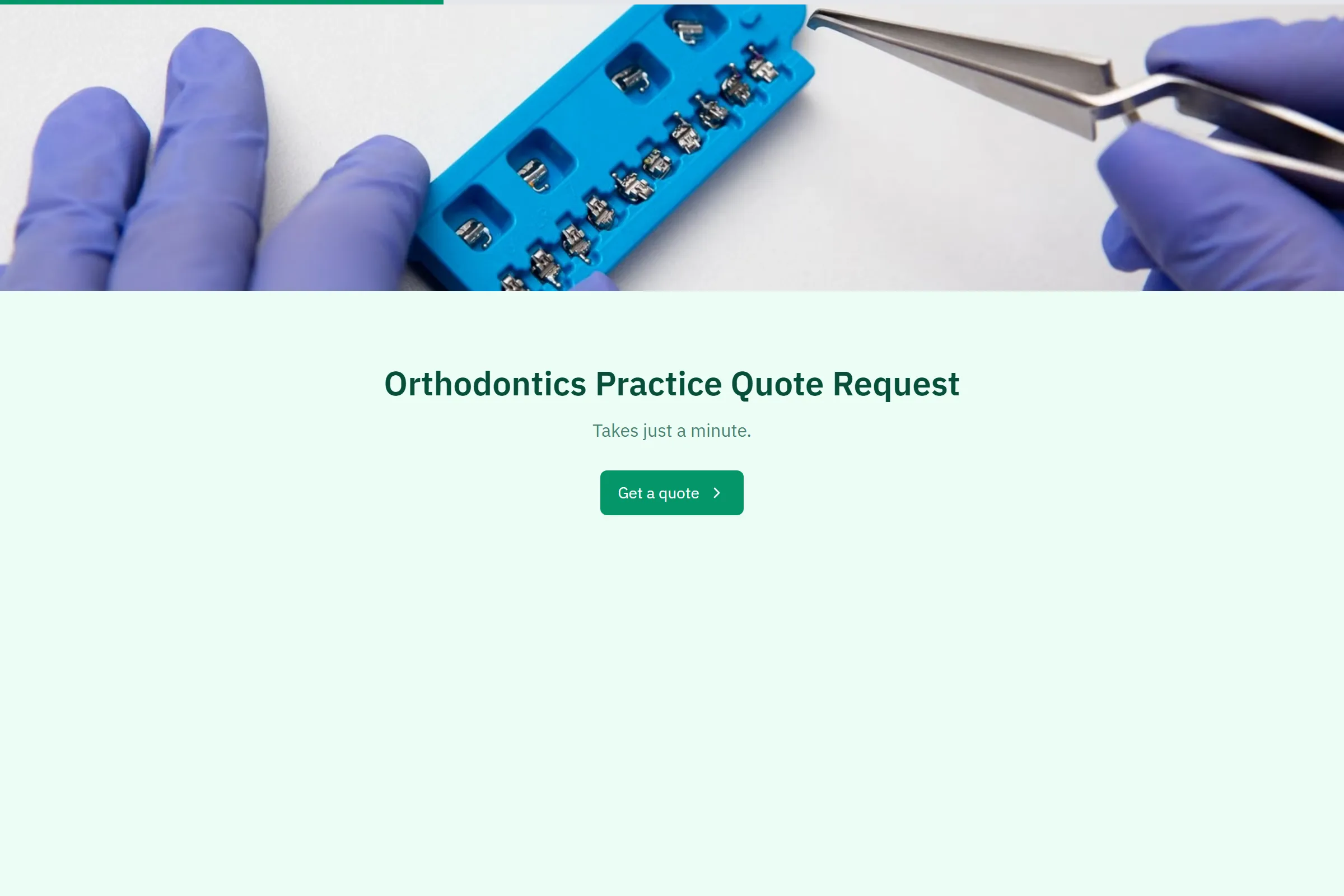 Orthodontics Practice Quote Request template preview