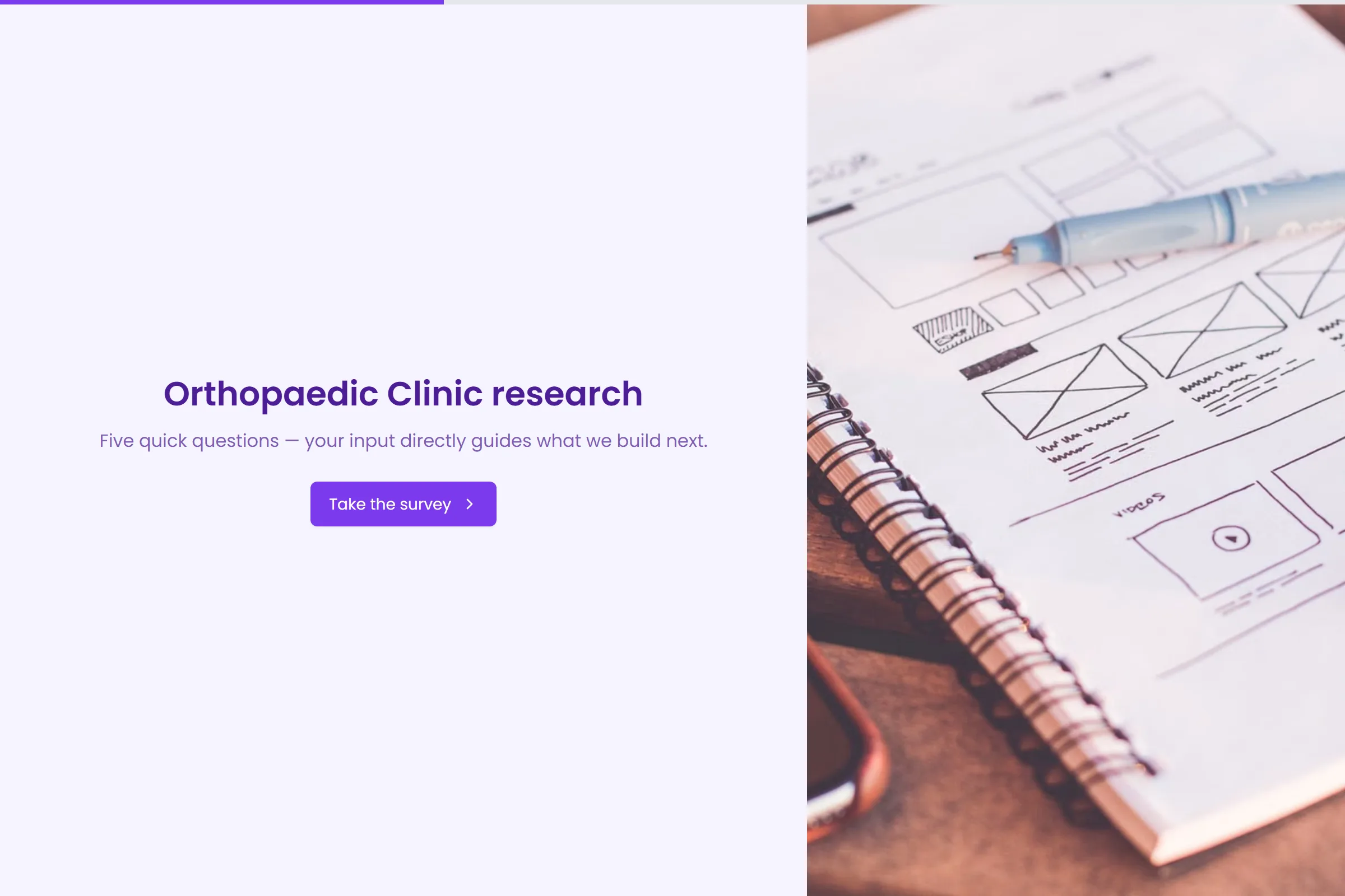 Orthopaedic Clinic Market Research Survey template preview
