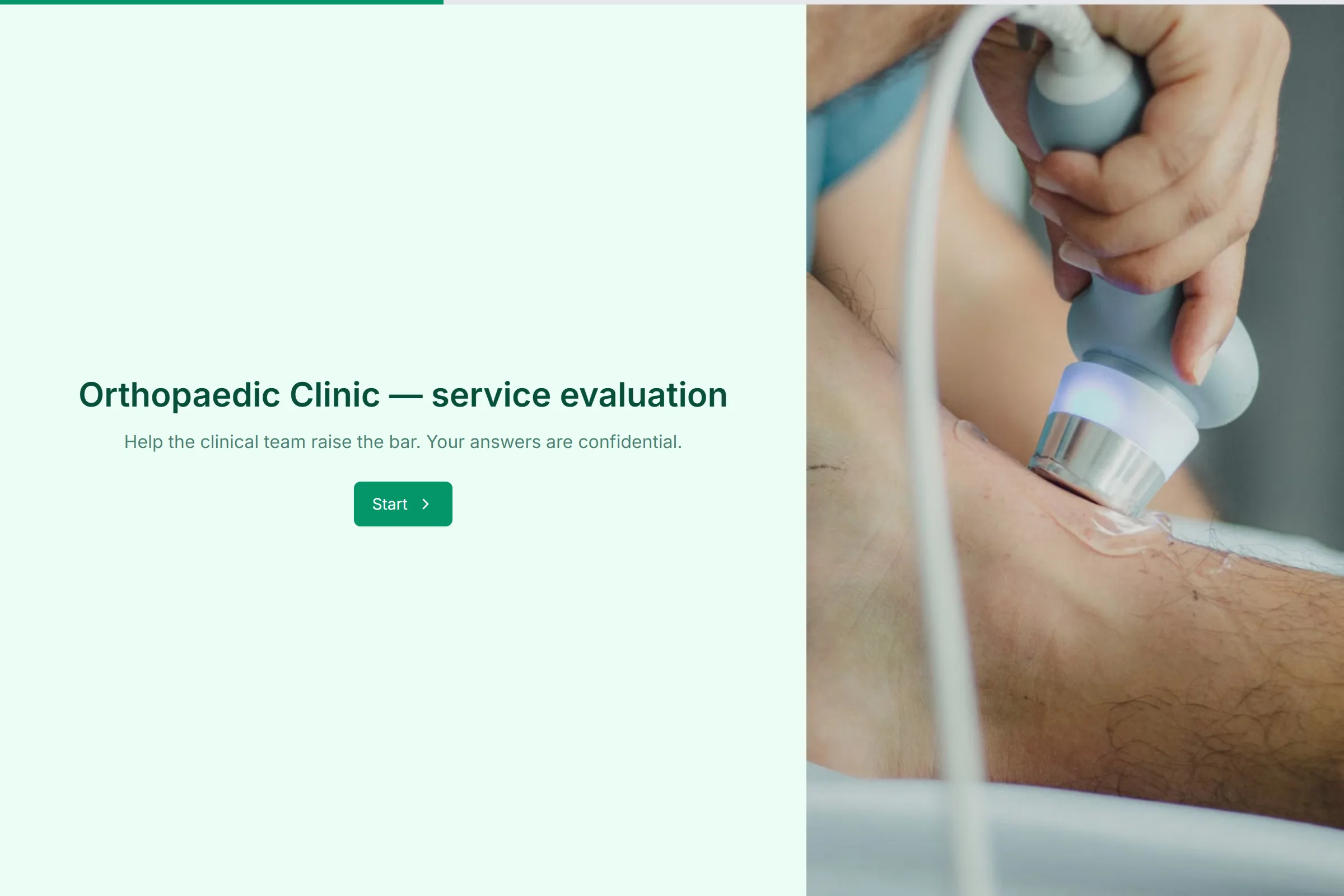 Orthopaedic Clinic Service Evaluation template preview