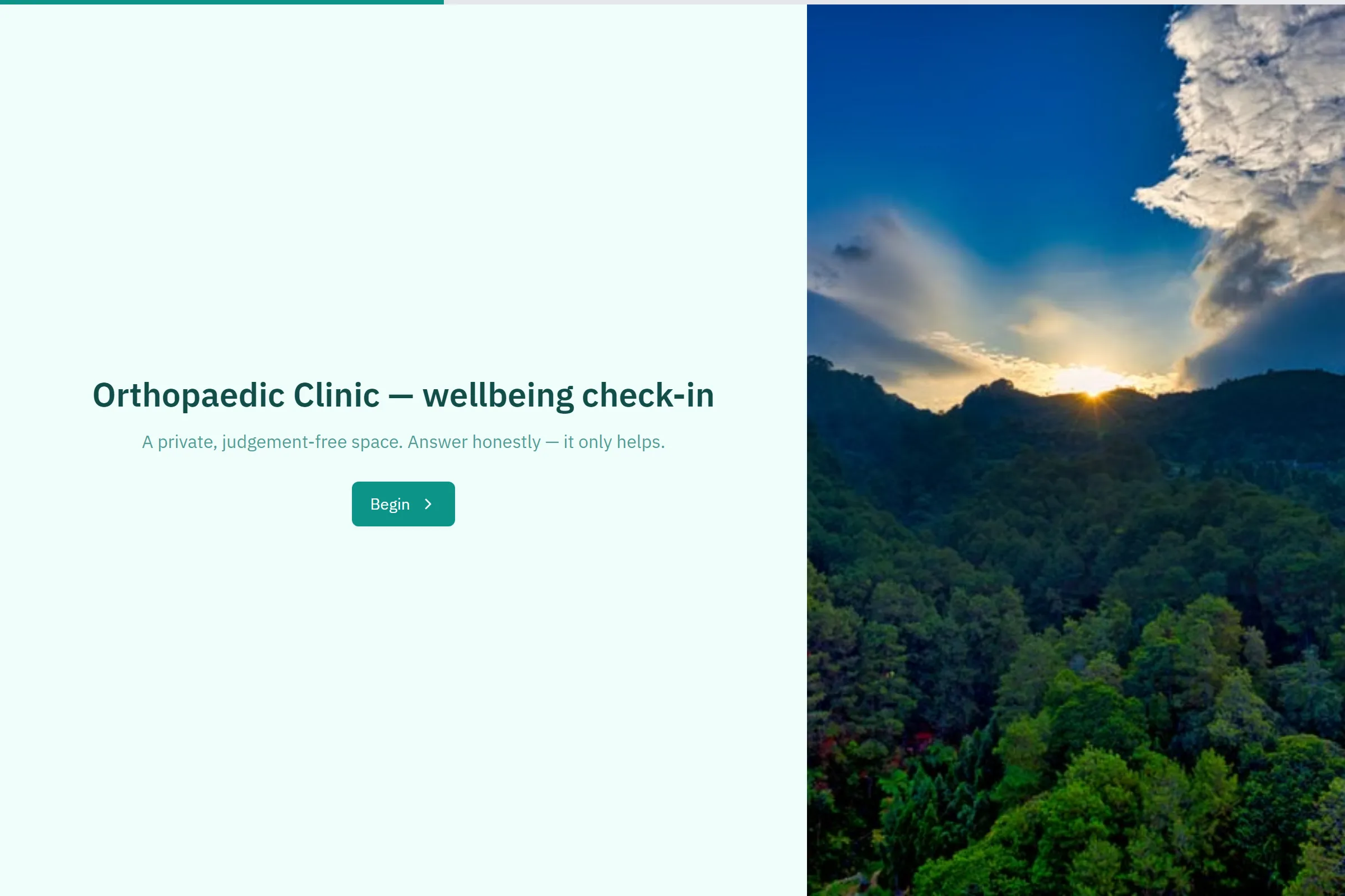Orthopaedic Clinic Wellbeing Check-in template preview