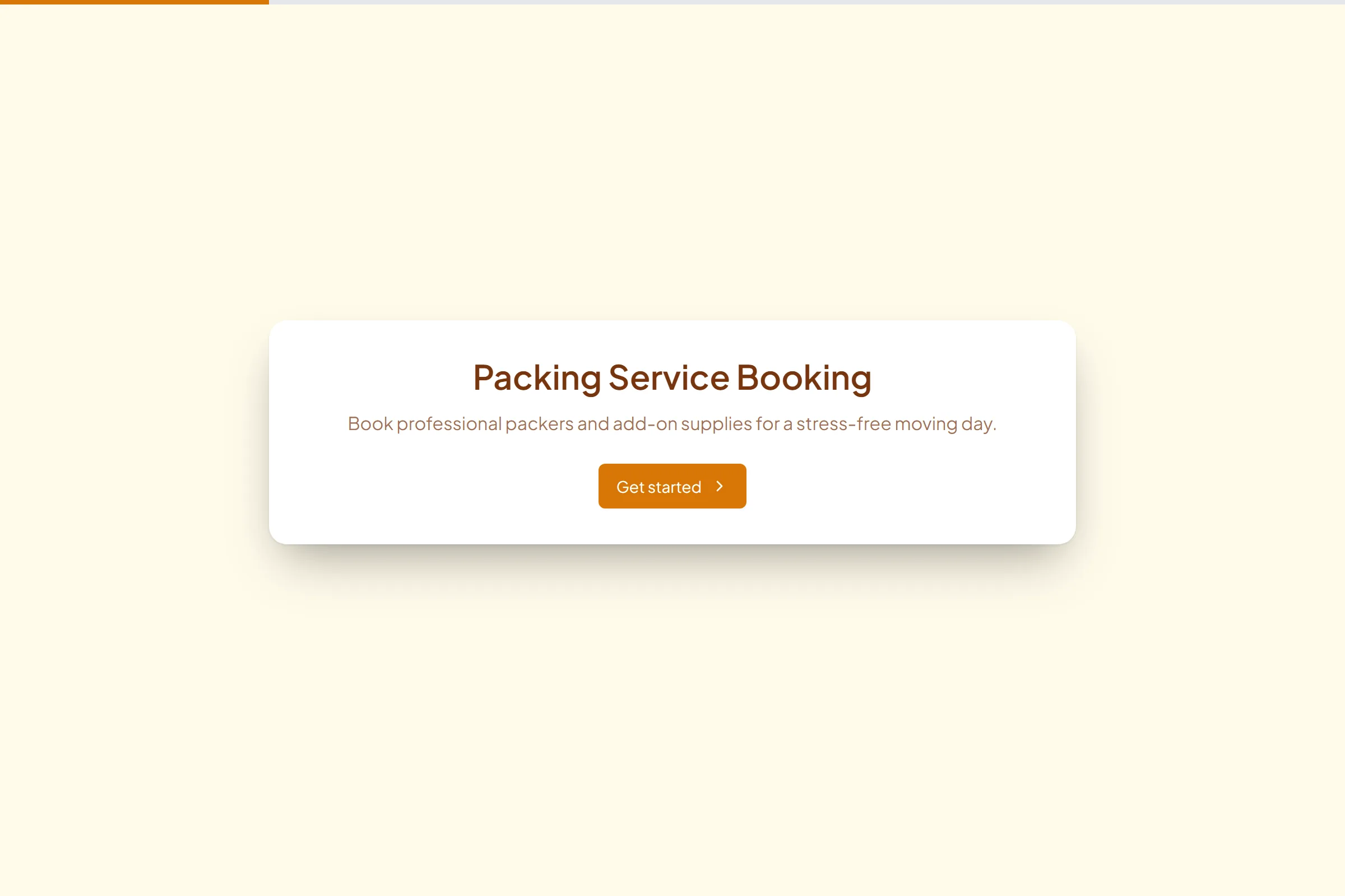 Packing Service Booking template preview