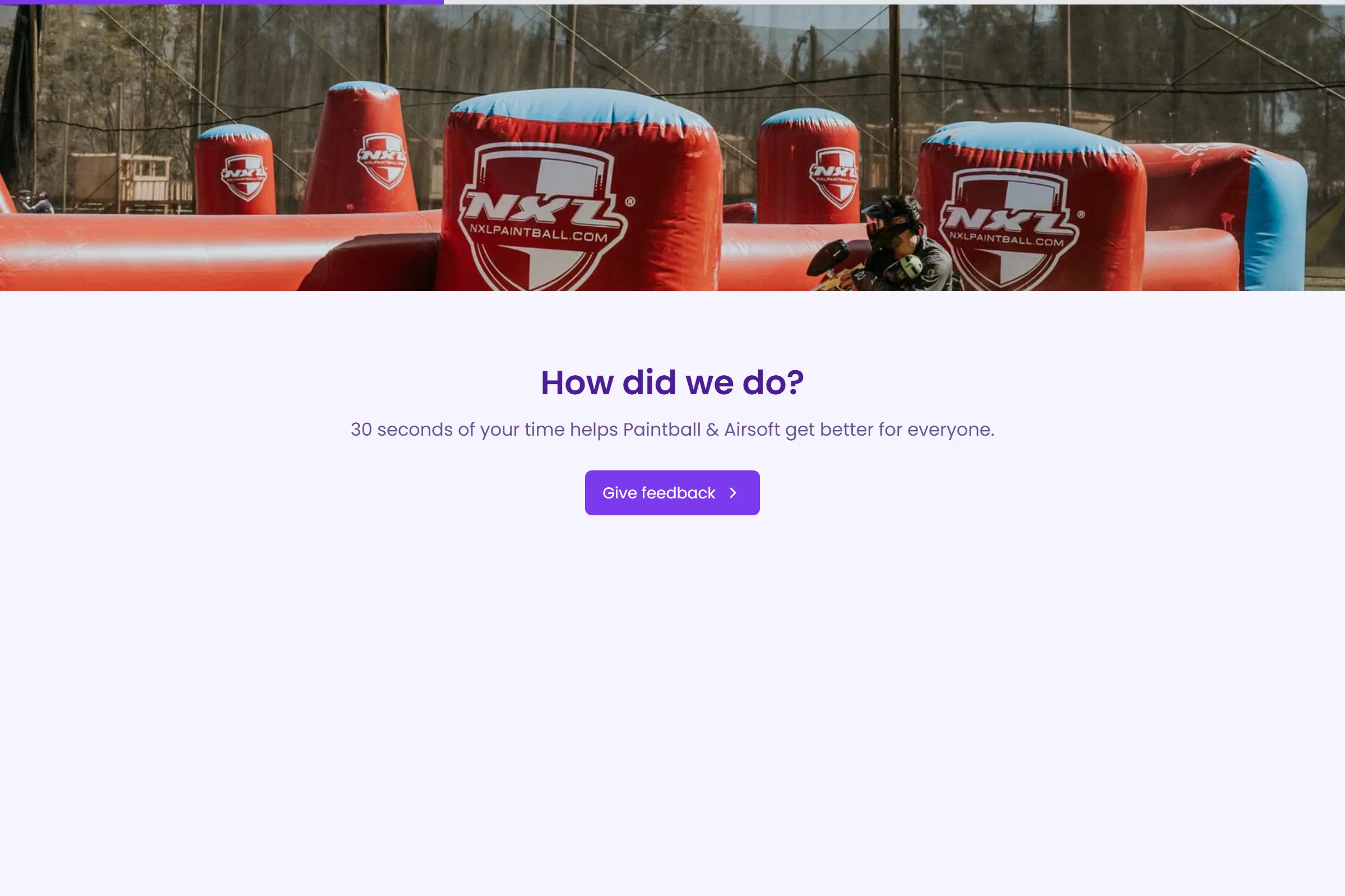 Paintball & Airsoft Quick Feedback template preview