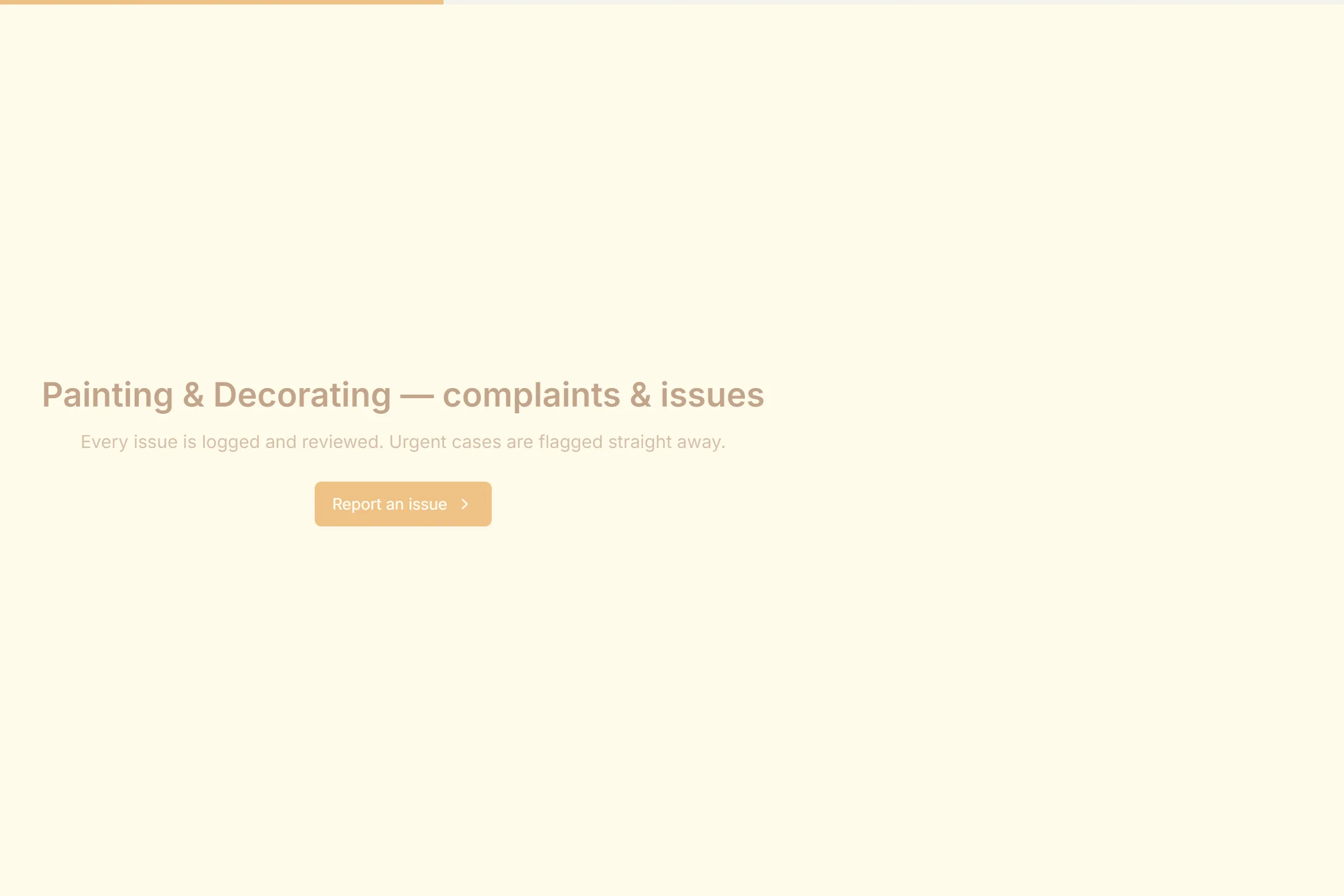 Painting & Decorating Complaint / Issue Form template preview