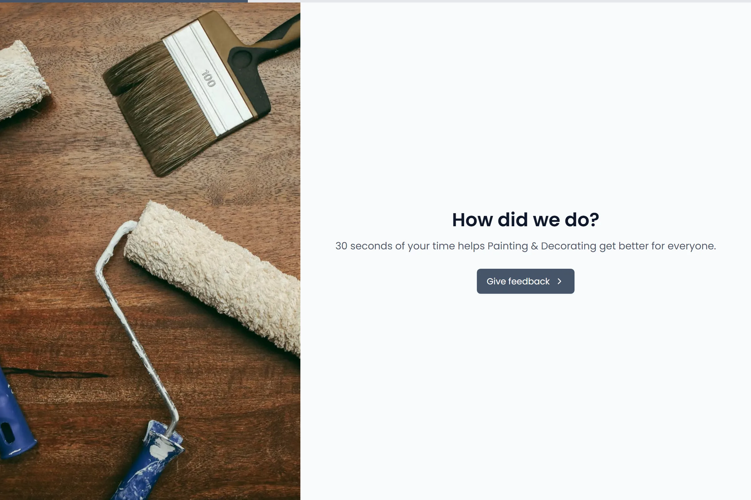 Painting & Decorating Quick Feedback template preview