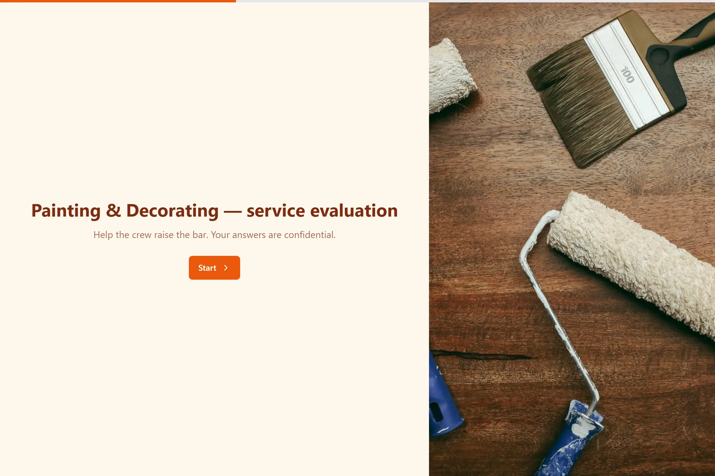 Painting & Decorating Service Evaluation template preview