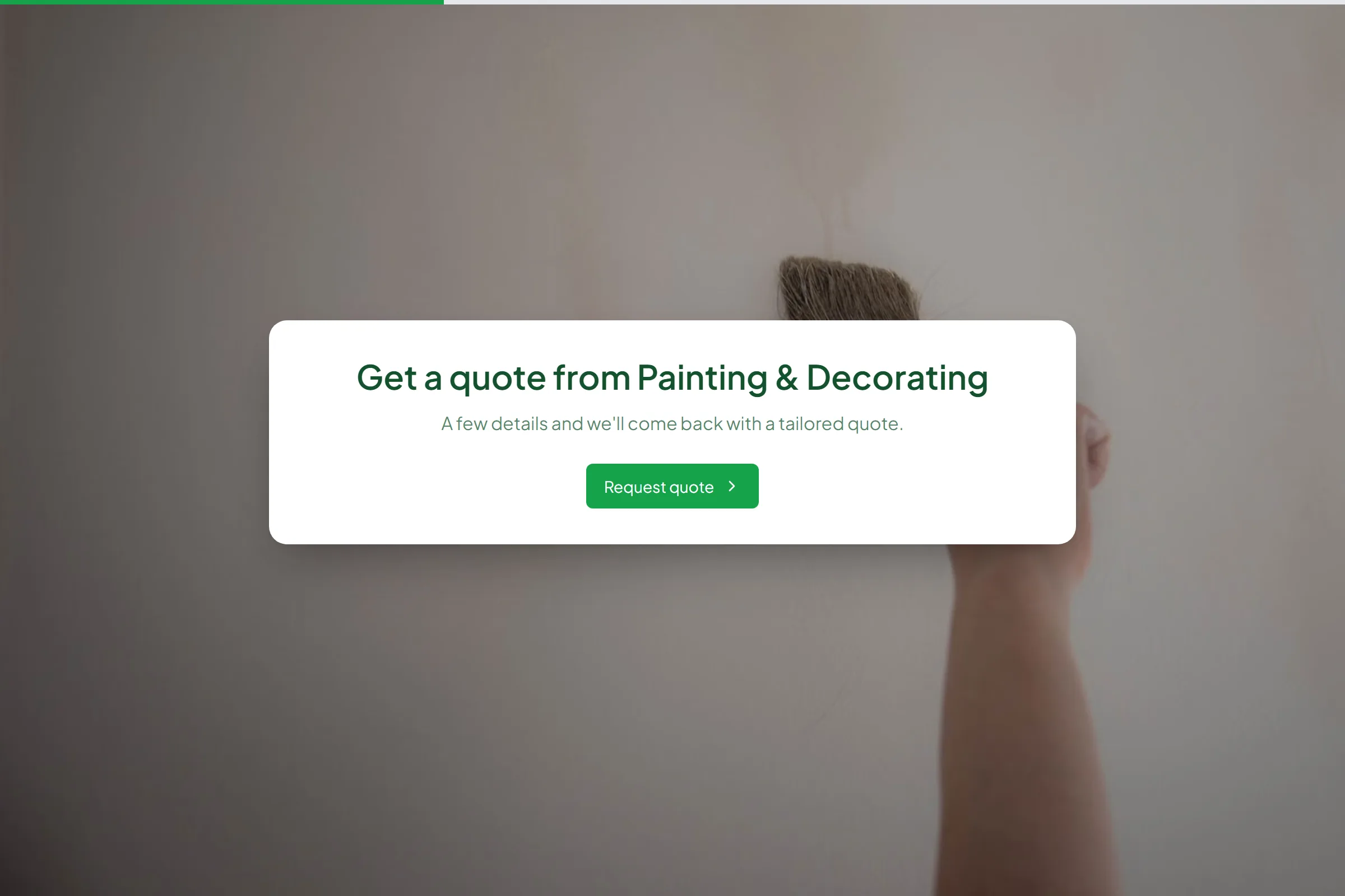 Painting & Decorating Site Survey Request template preview