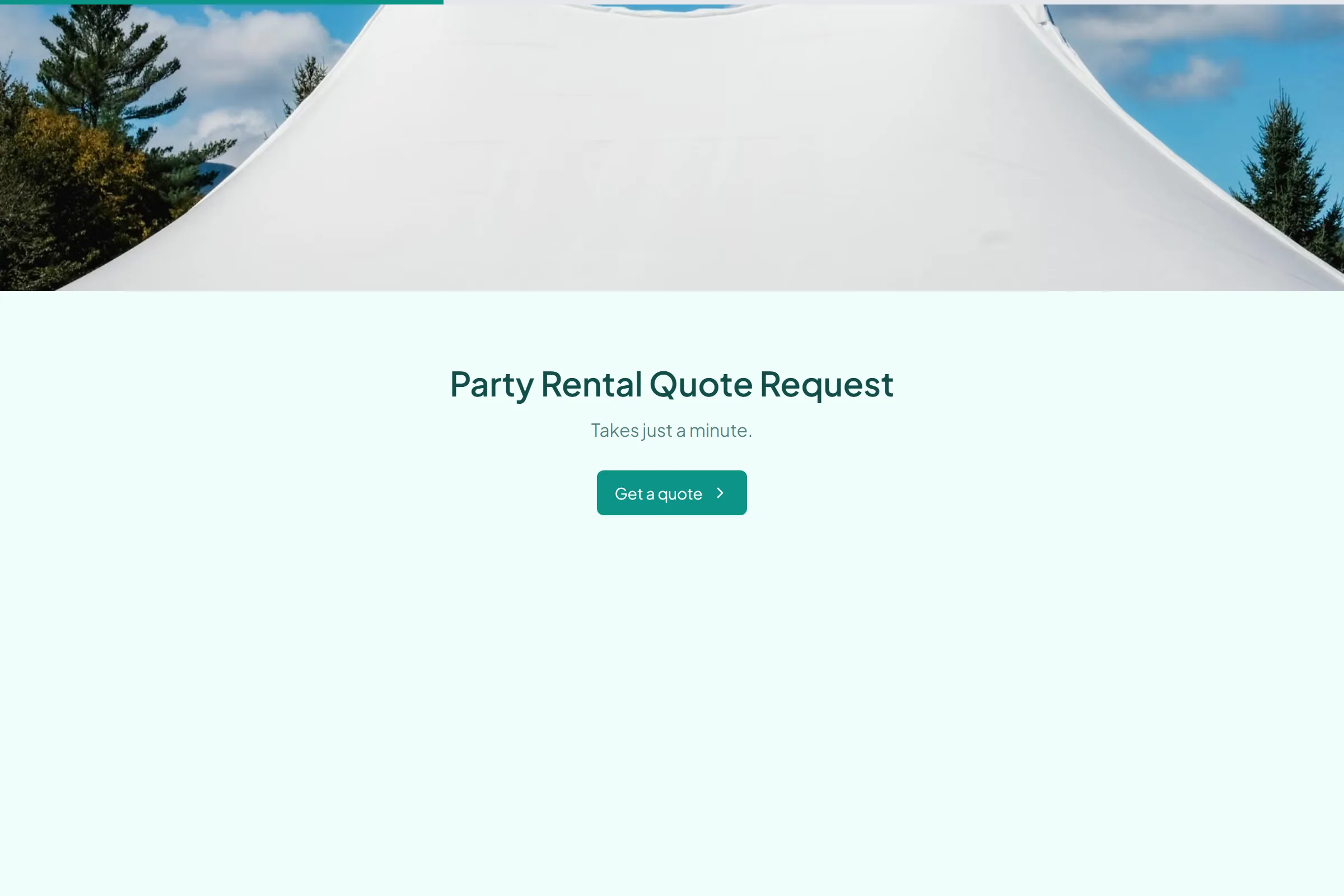 Party Rental Quote Request template preview