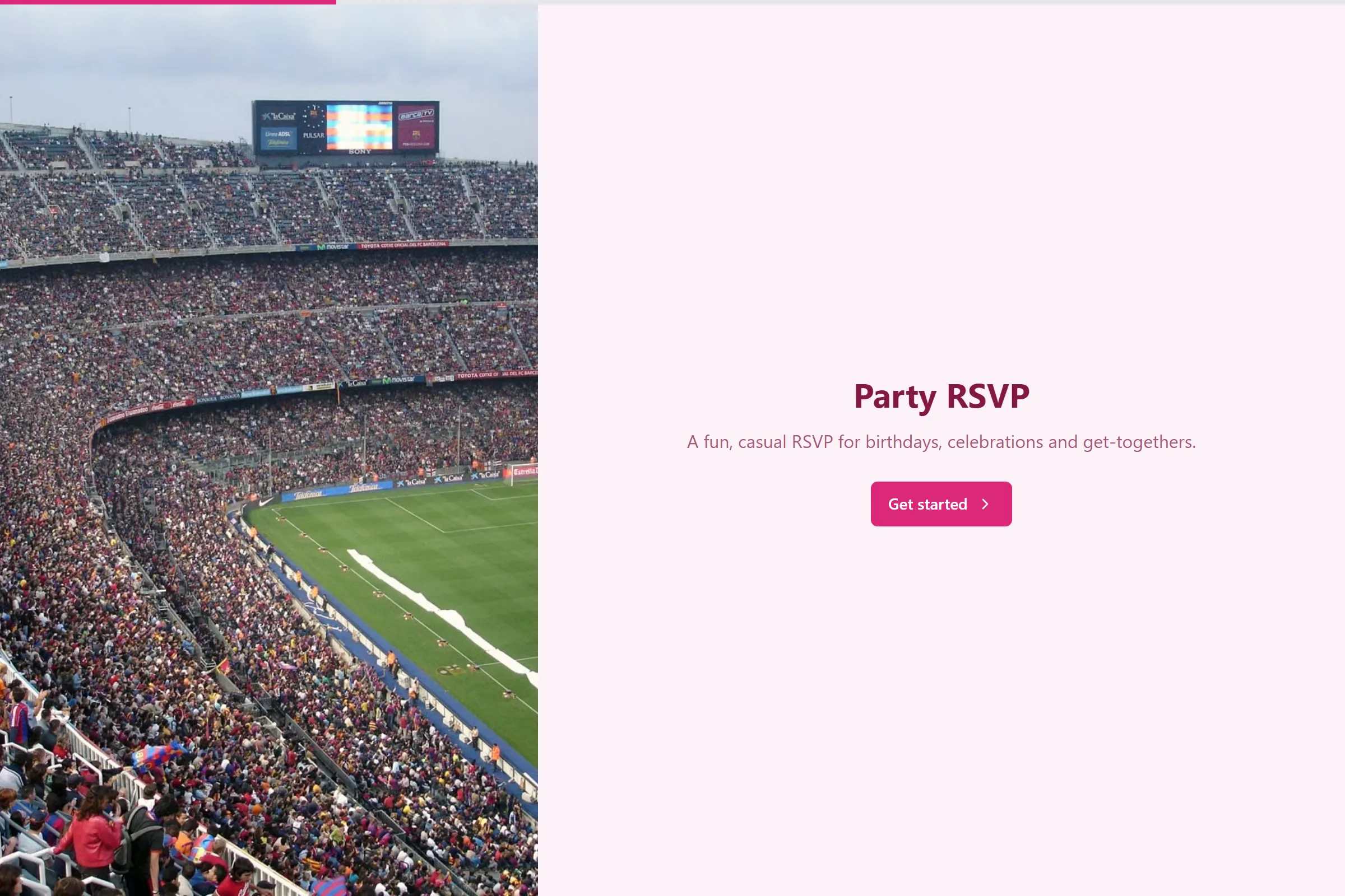Party RSVP template preview