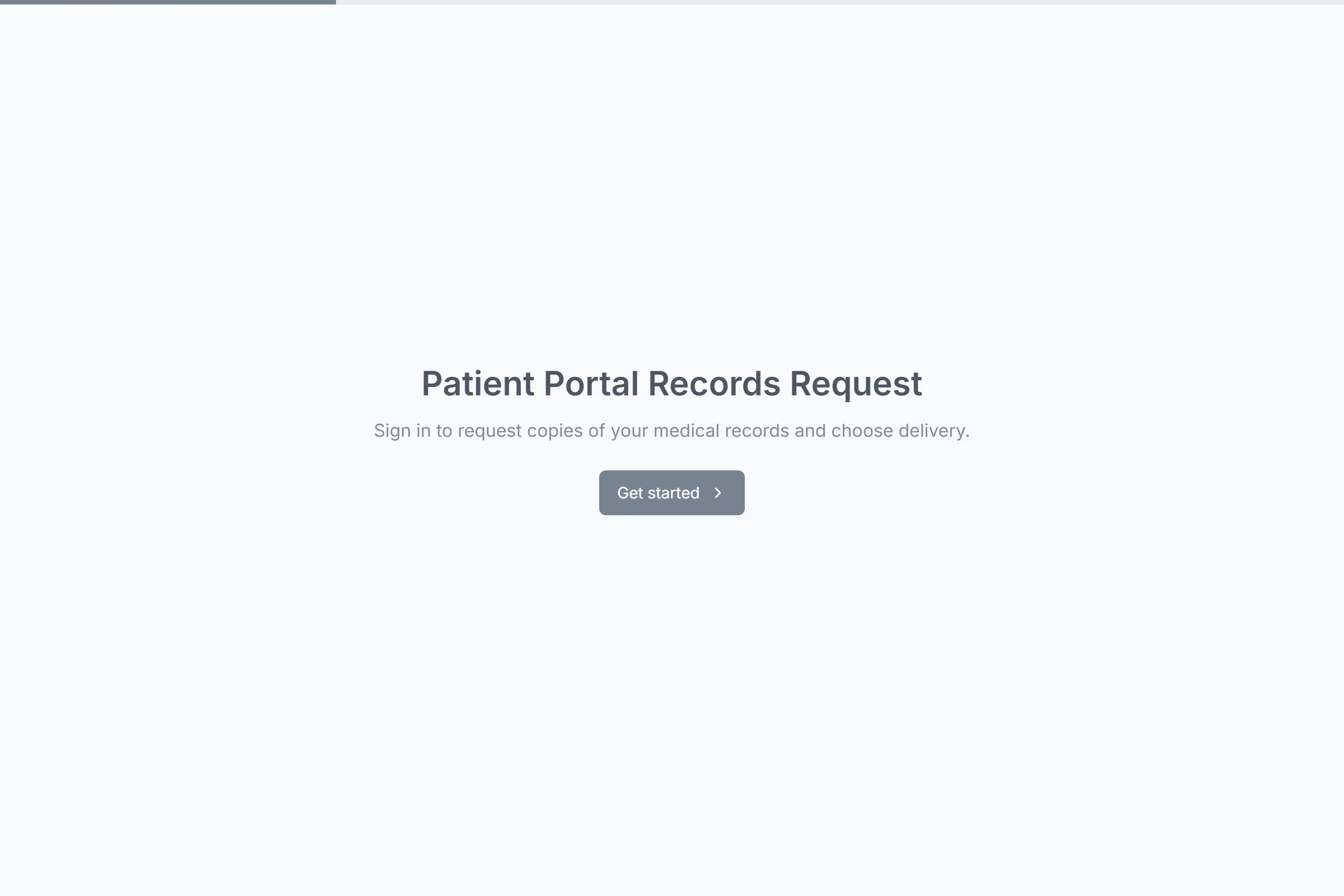 Patient Portal Records Request template preview
