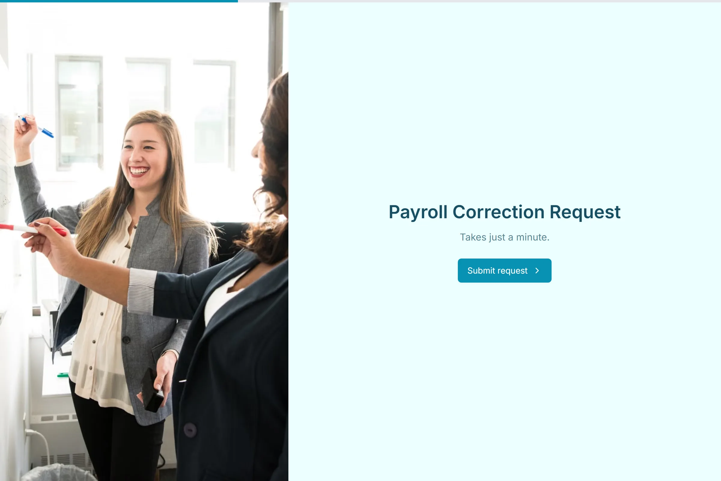 Payroll Correction Request template preview