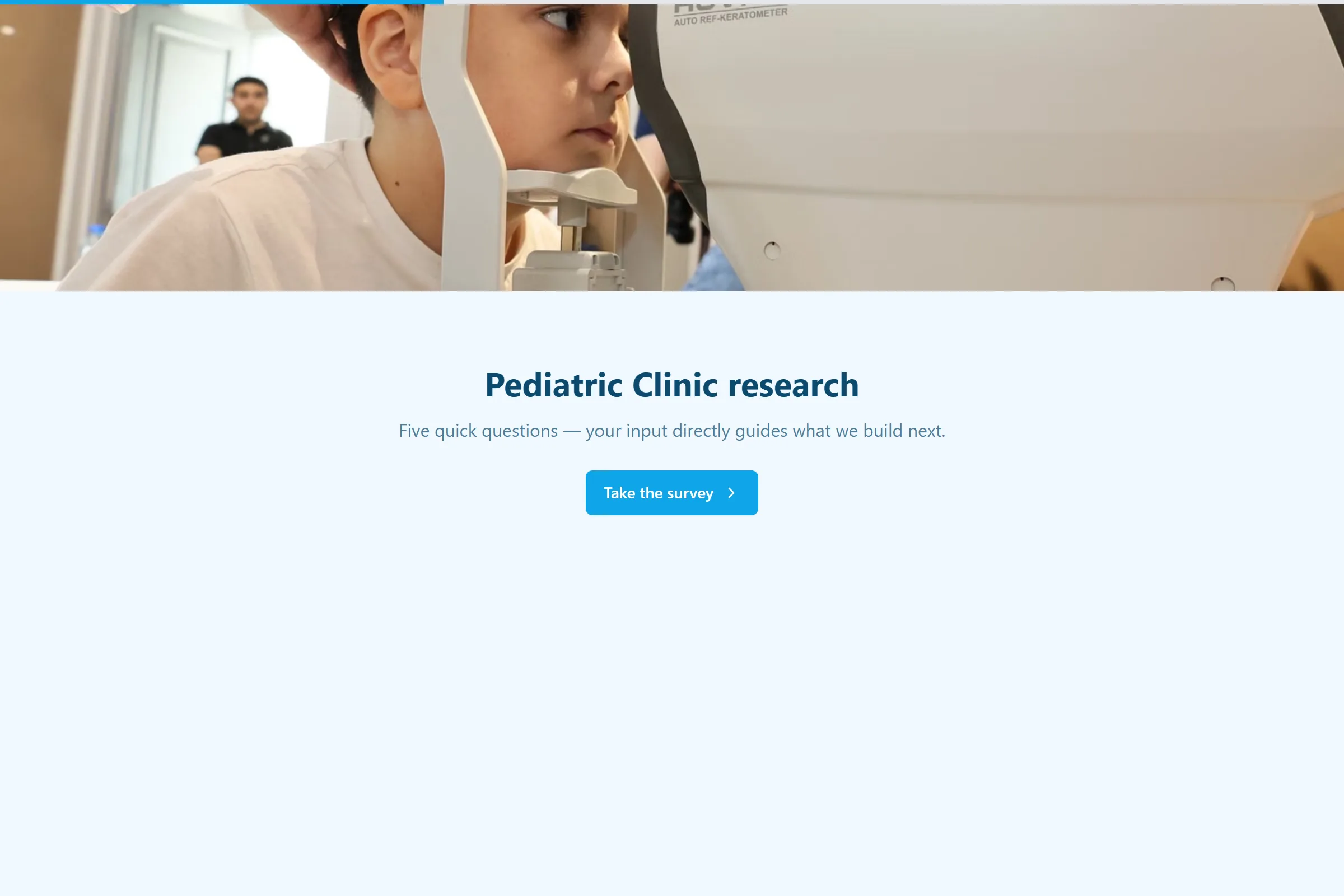Pediatric Clinic Market Research Survey template preview