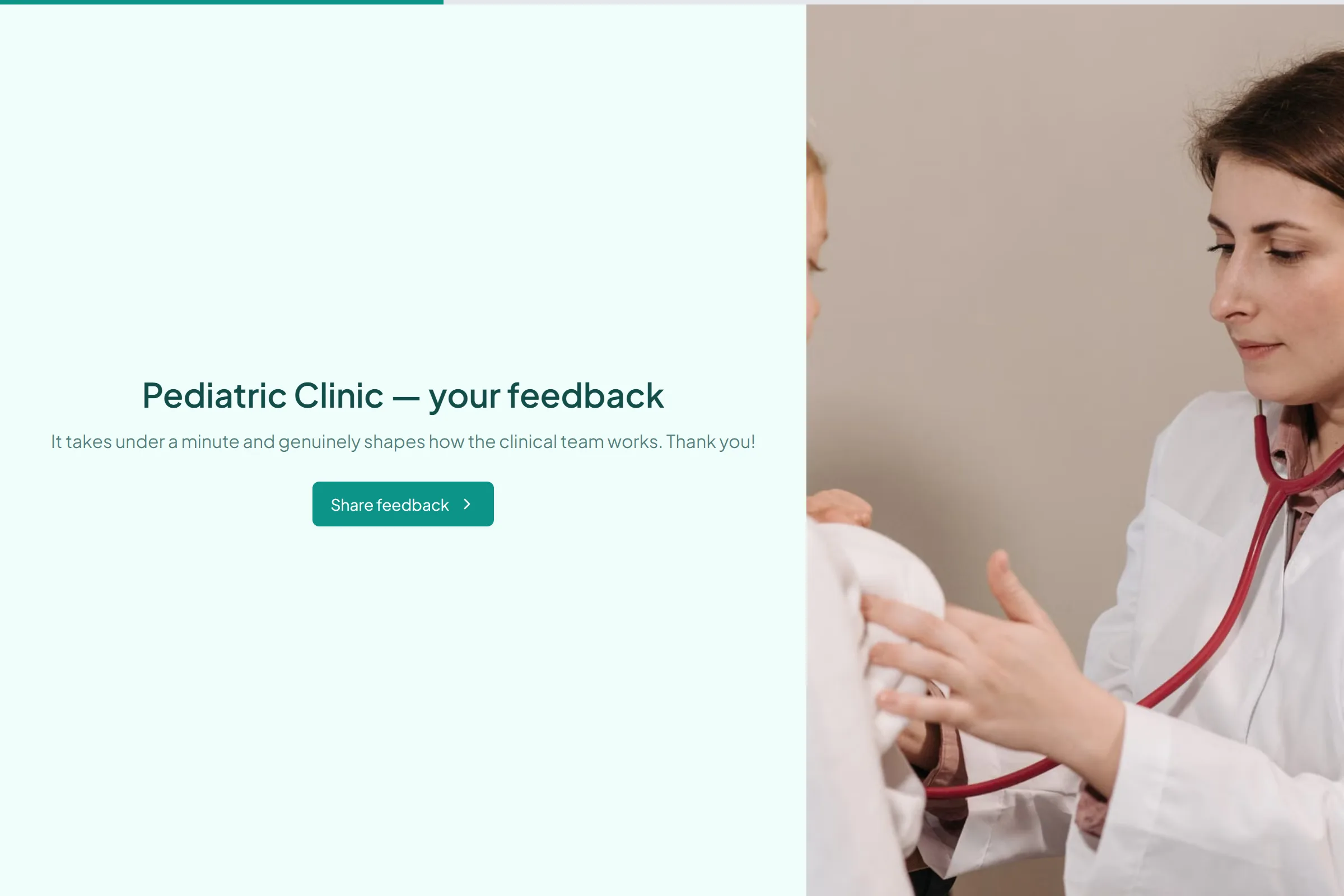 Pediatric Clinic Satisfaction Survey template preview