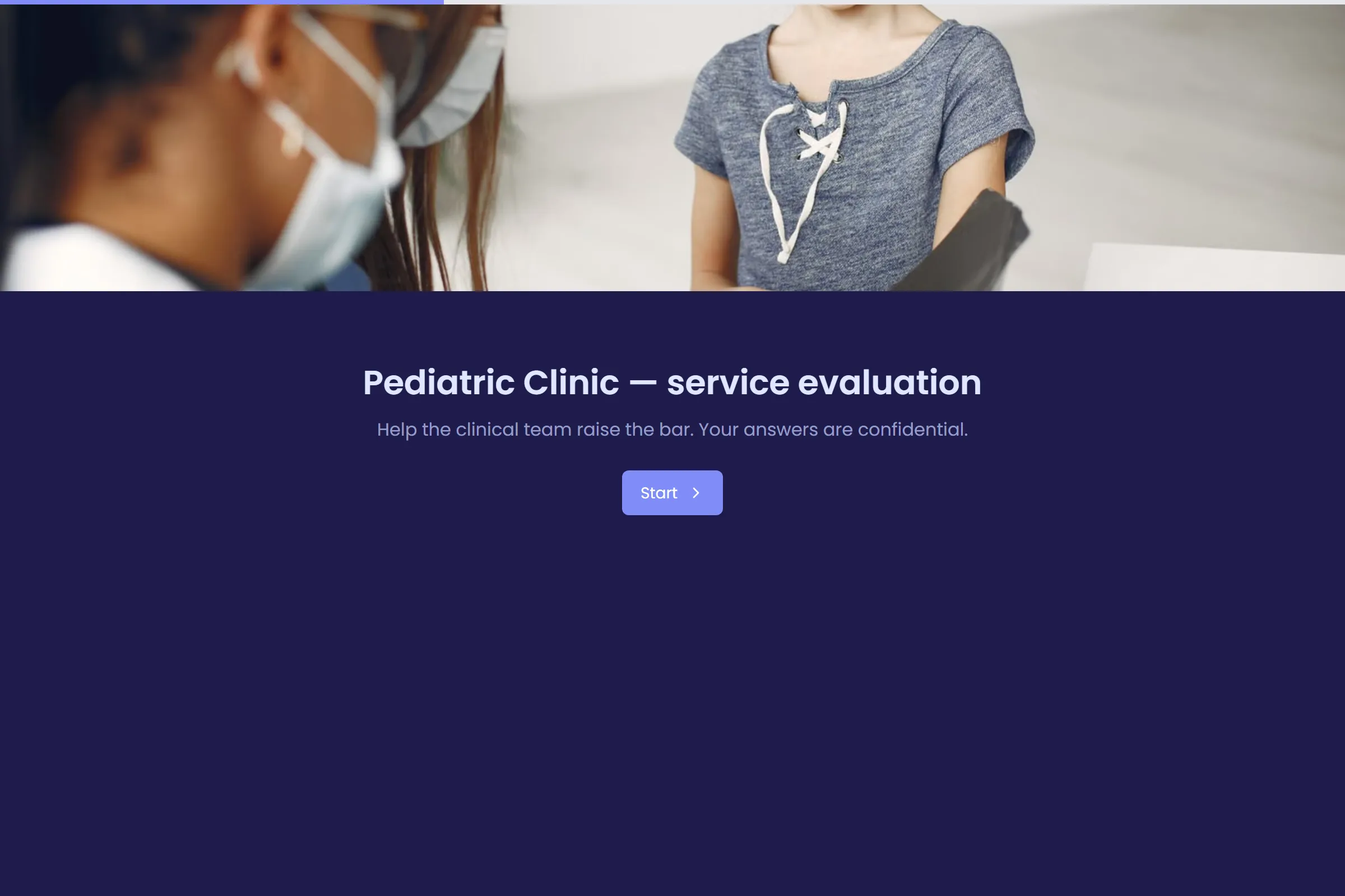 Pediatric Clinic Service Evaluation template preview