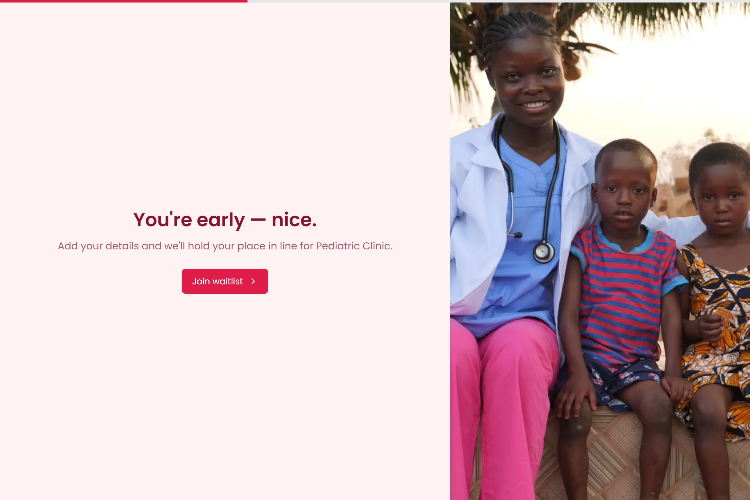 Pediatric Clinic Waitlist template preview