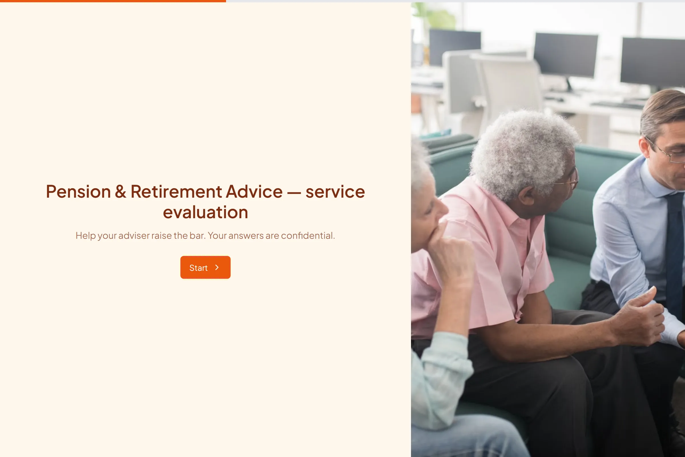 Pension & Retirement Advice Service Evaluation template preview