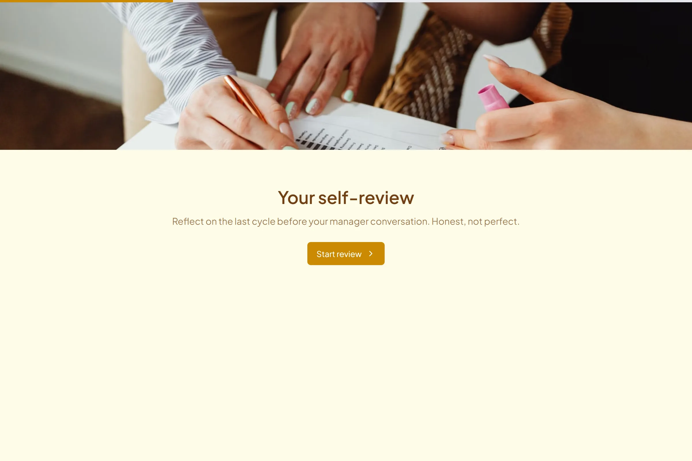 Performance Review Self-Assessment template preview