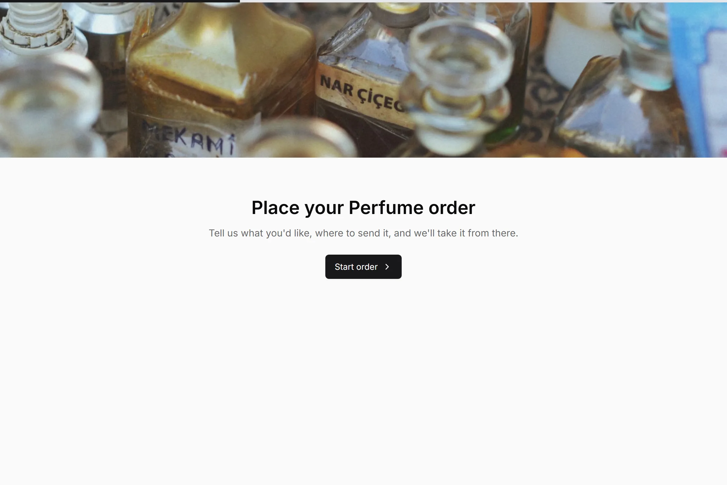 Perfume Order template preview