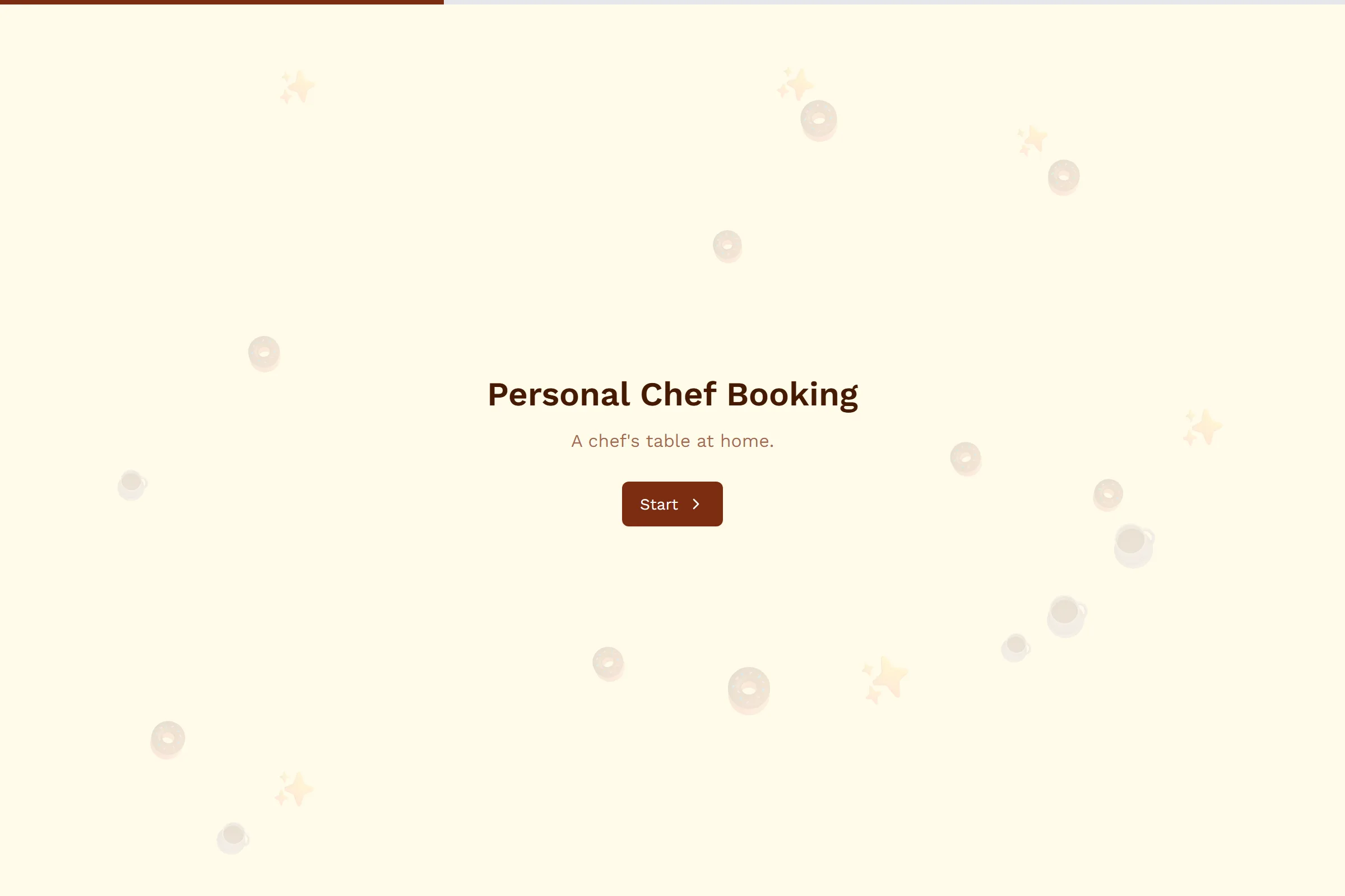 Personal Chef Booking template preview
